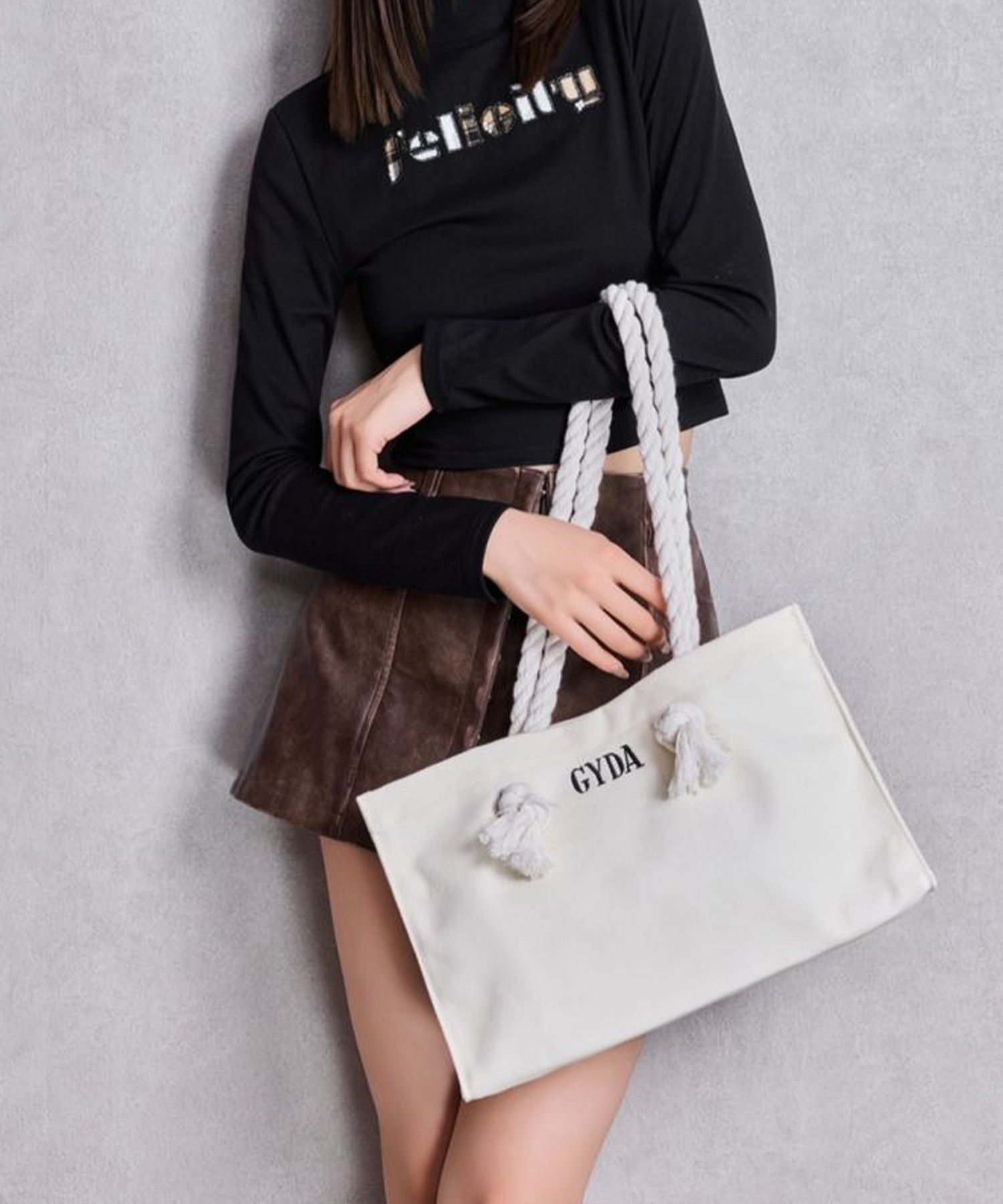 GYDA ジェイダ トートバッグ ロープMトートBAG 72511979701(BLK-FREE)