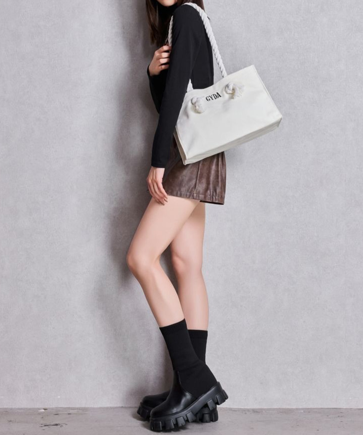 GYDA ジェイダ トートバッグ ロープMトートBAG 72511979701(BLK-FREE)