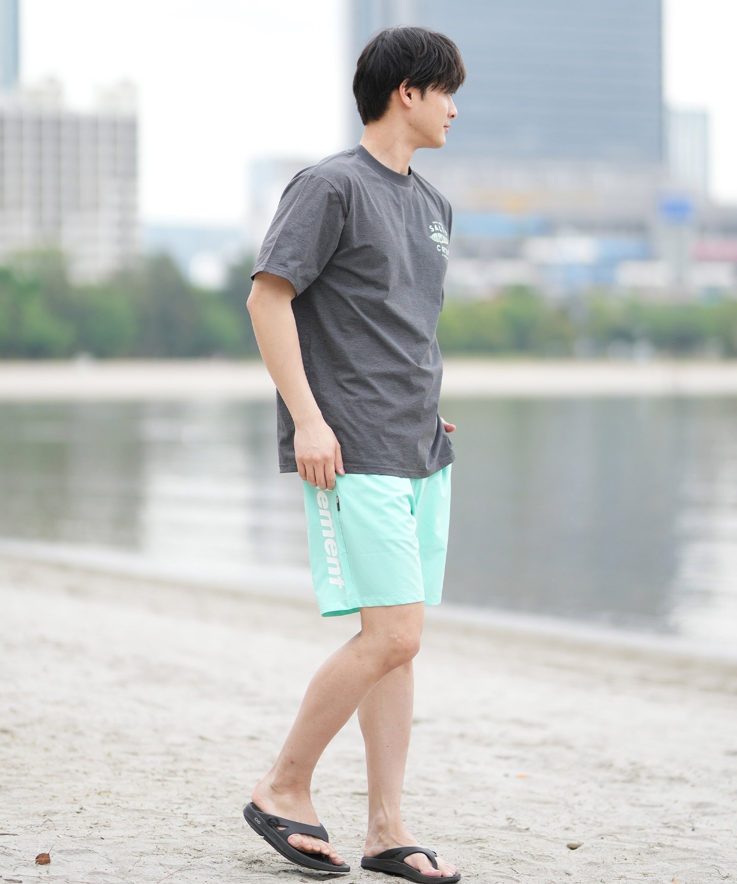 SALTY CREW ソルティークルー 半袖 Tシャツ メンズ 水陸両用 ラッシュガード バックプリント 55-235(CHA-M)
