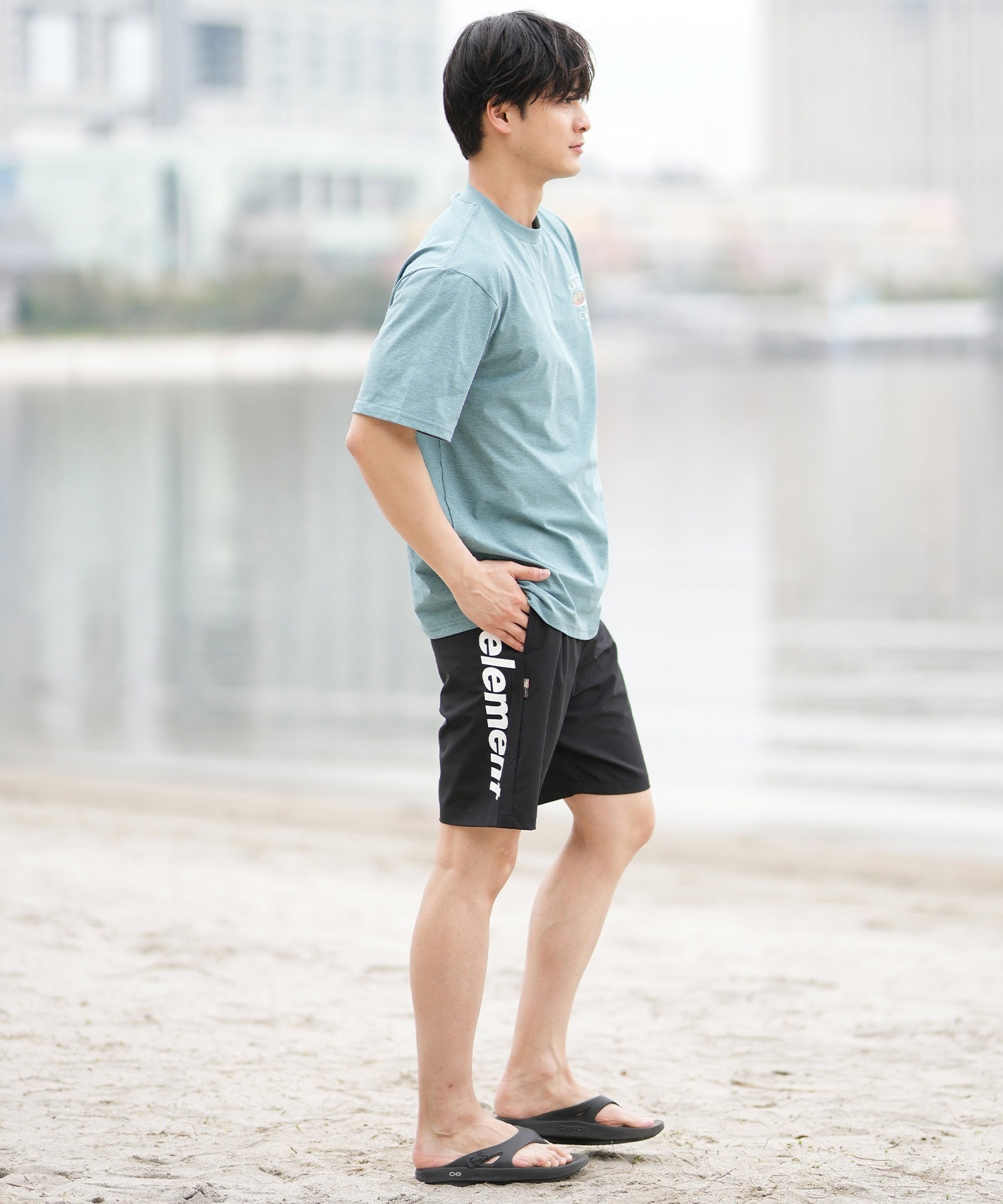 SALTY CREW ソルティークルー 半袖 Tシャツ メンズ 水陸両用 ラッシュガード バックプリント 55-235(CHA-M)