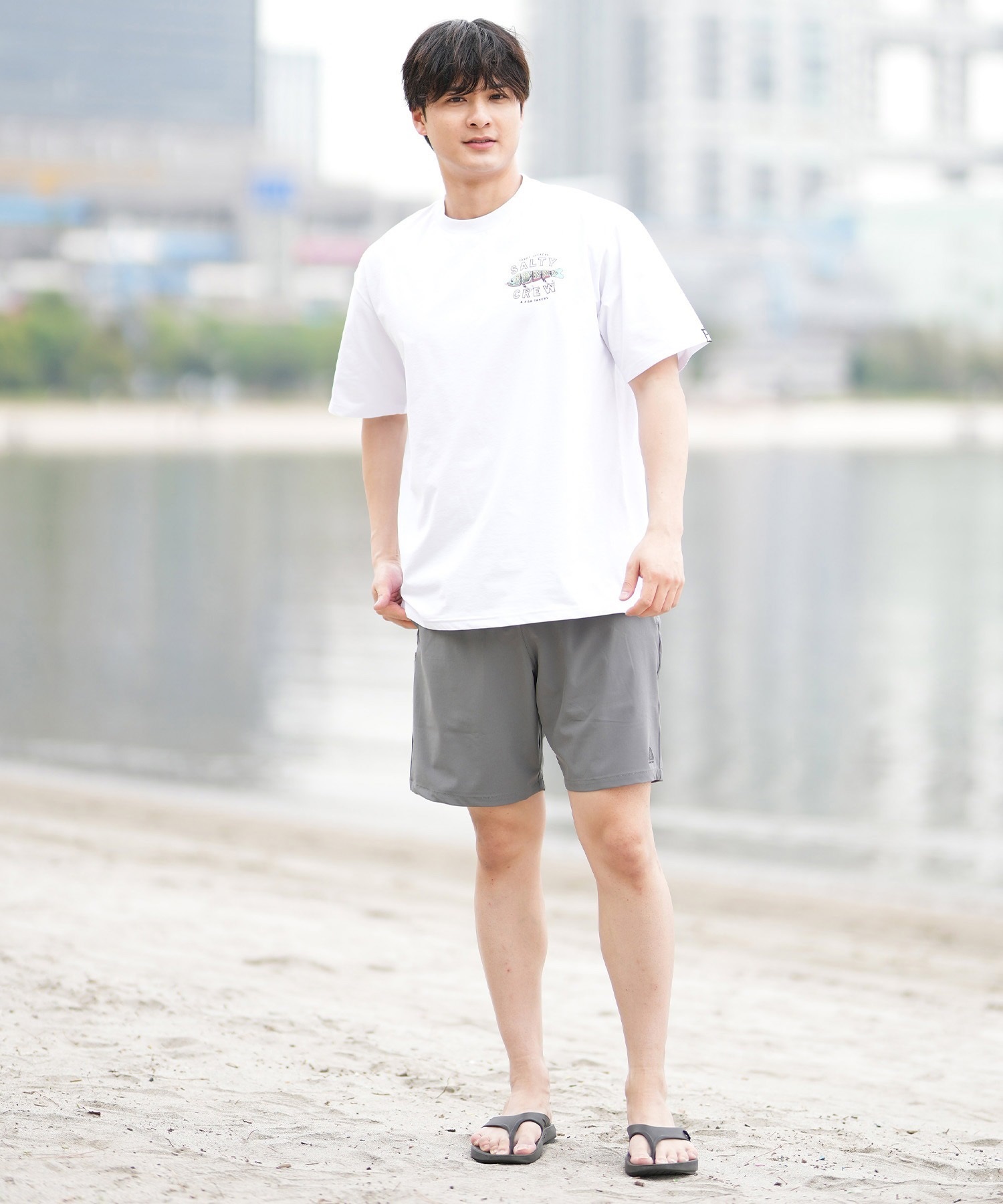 SALTY CREW ソルティークルー 半袖 Tシャツ メンズ 水陸両用 ラッシュガード バックプリント 55-235(CHA-M)