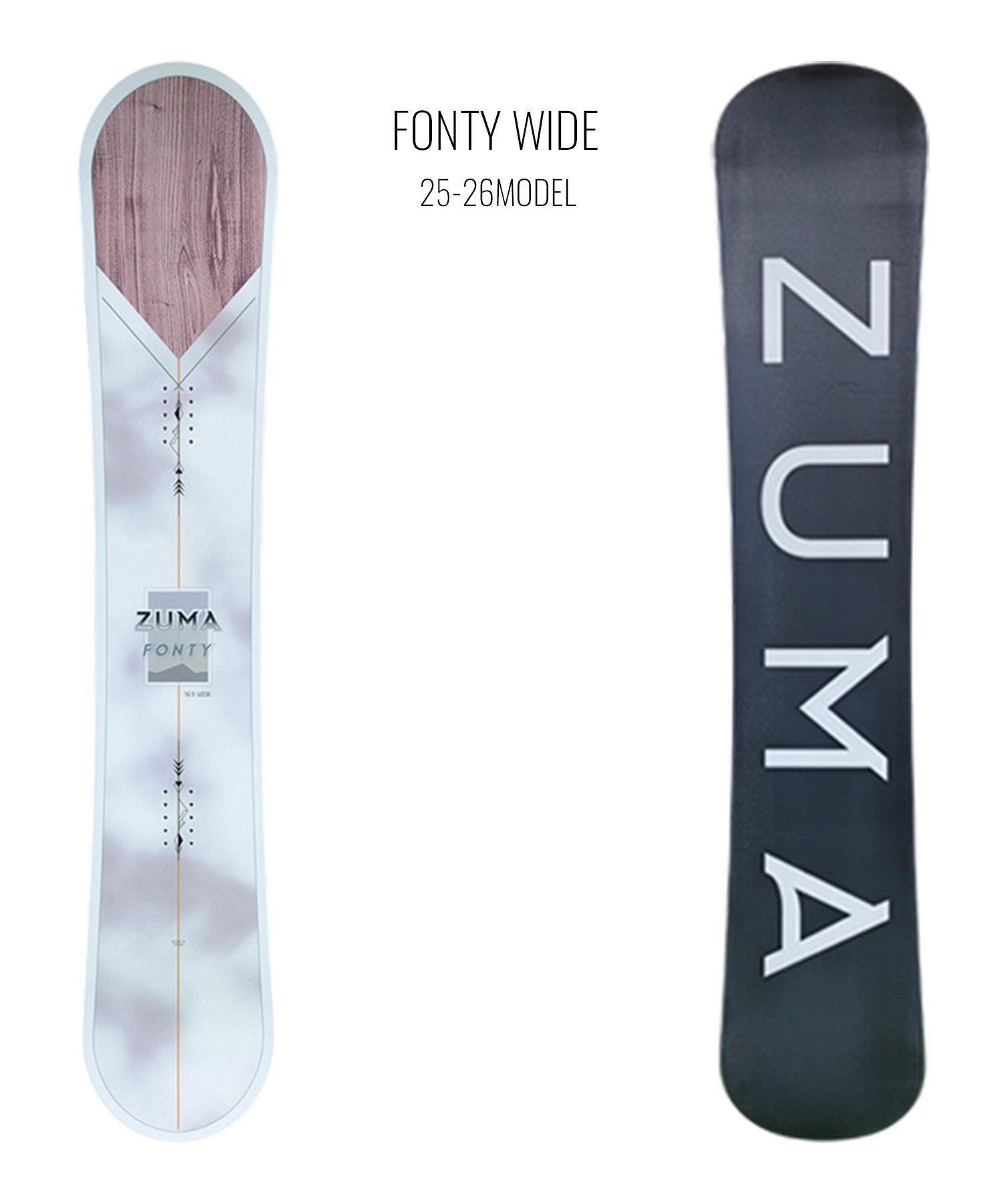 ZUMA ツマ フォンティー ワイド スノーボード 板 ユニセックス 25-26