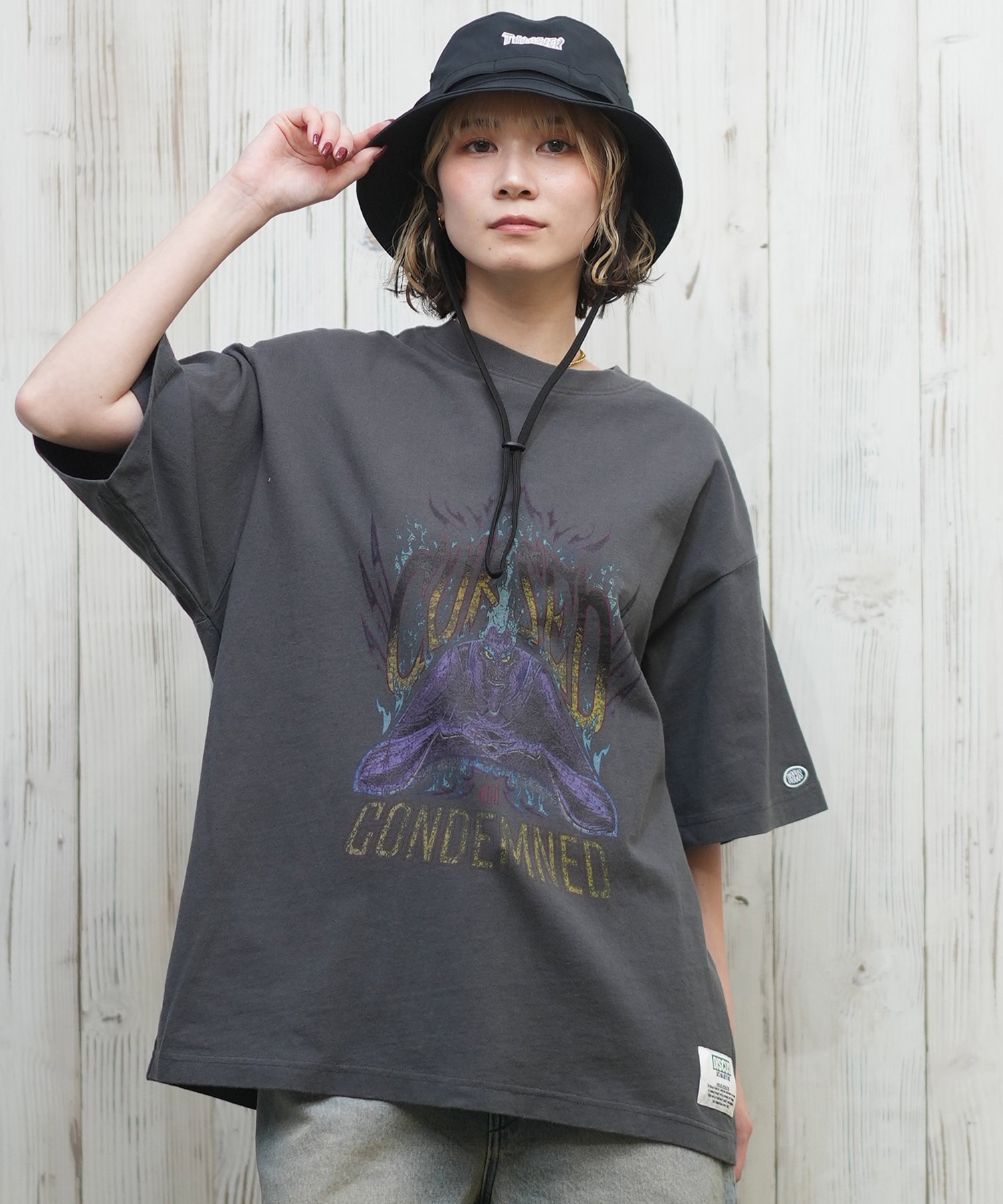DISCUS ATHLETIC ディスカス アスレチック × Disney Villains ディズニー ヴィランズ コラボ 半袖 Tシャツ レディース 5287-5675(90BK-M)