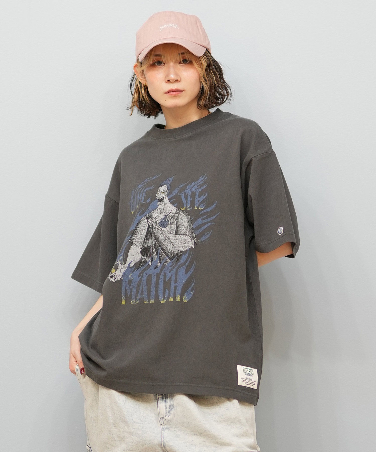 DISCUS ATHLETIC ディスカス アスレチック × Disney Villains ディズニー ヴィランズ コラボ 半袖 Tシャツ レディース 5287-5675(90BK-M)
