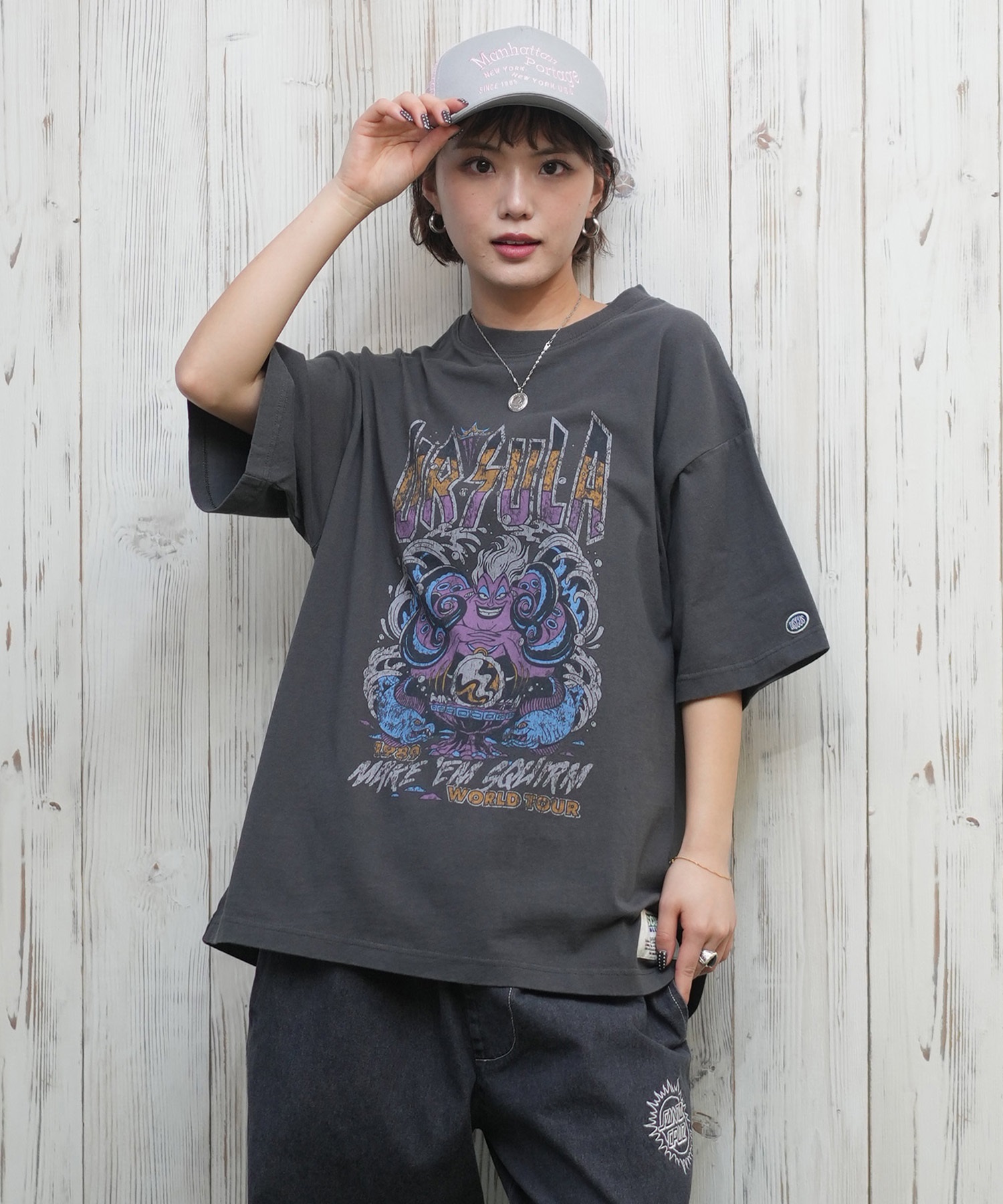 DISCUS ATHLETIC ディスカス アスレチック × Disney Villains ディズニー ヴィランズ コラボ 半袖 Tシャツ レディース 5287-5675(90BK-M)