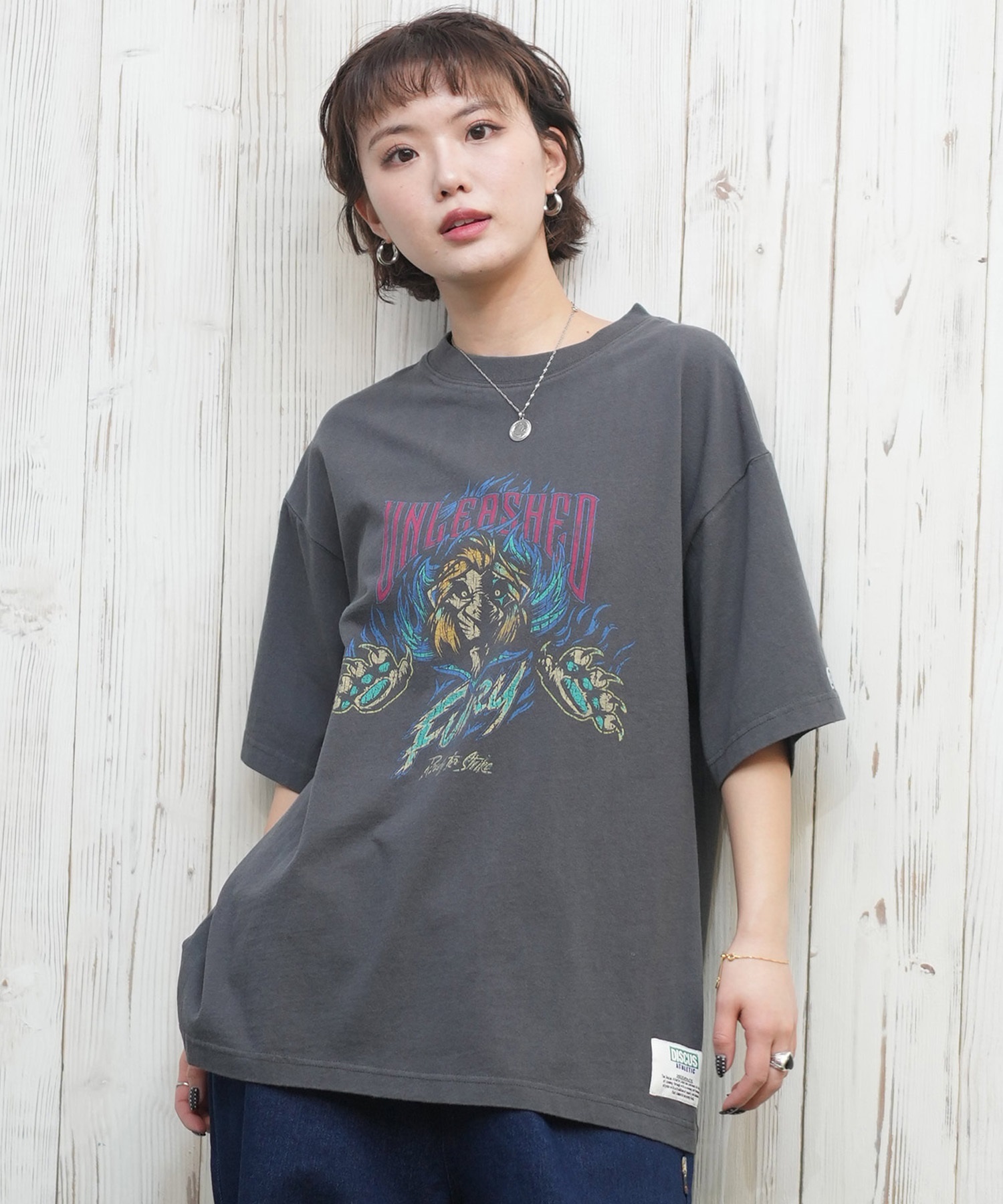 DISCUS ATHLETIC ディスカス アスレチック × Disney Villains ディズニー ヴィランズ コラボ 半袖 Tシャツ レディース 5287-5675(90BK-M)
