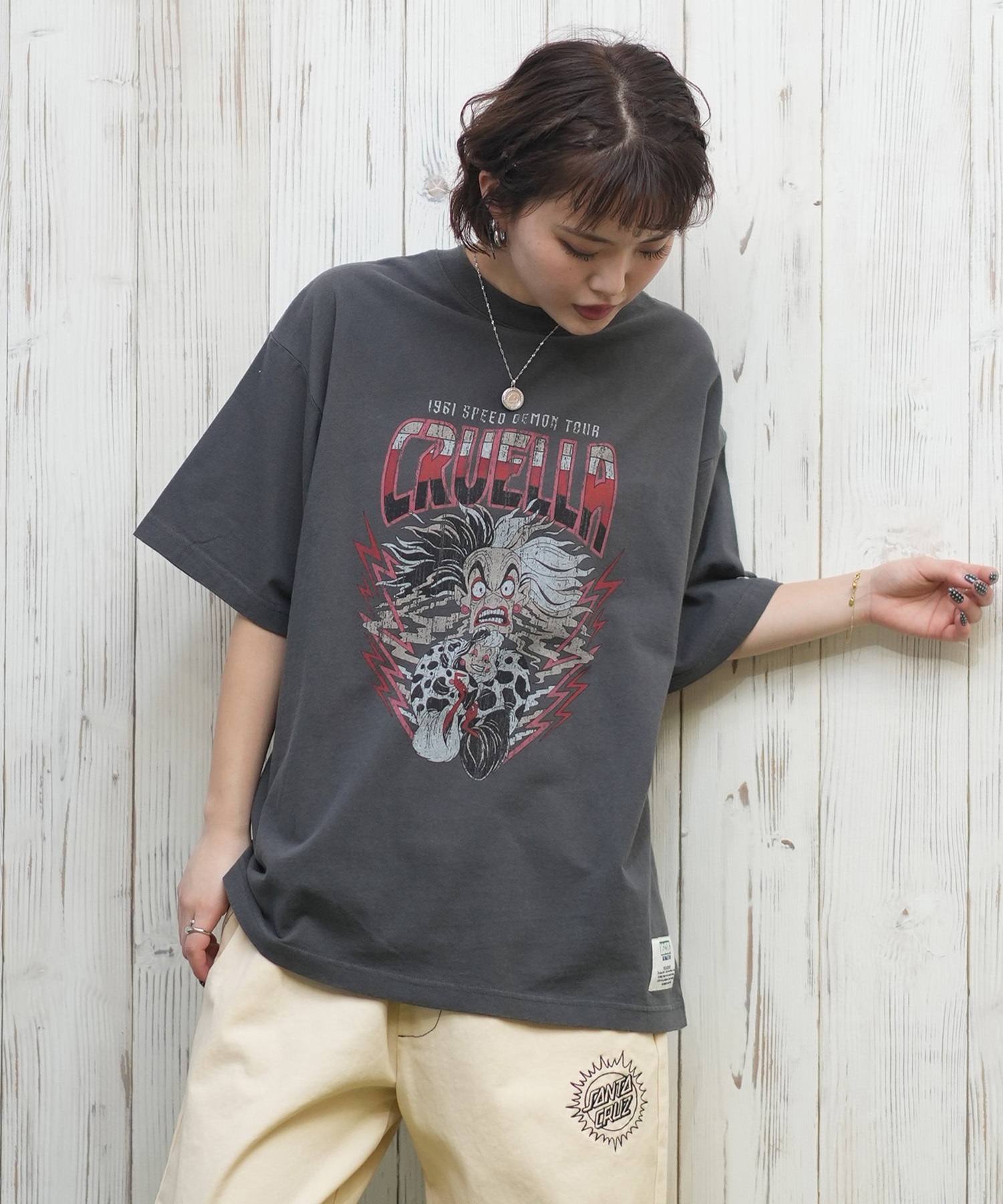 DISCUS ATHLETIC ディスカス アスレチック × Disney Villains ディズニー ヴィランズ コラボ 半袖 Tシャツ レディース 5287-5675(90BK-M)
