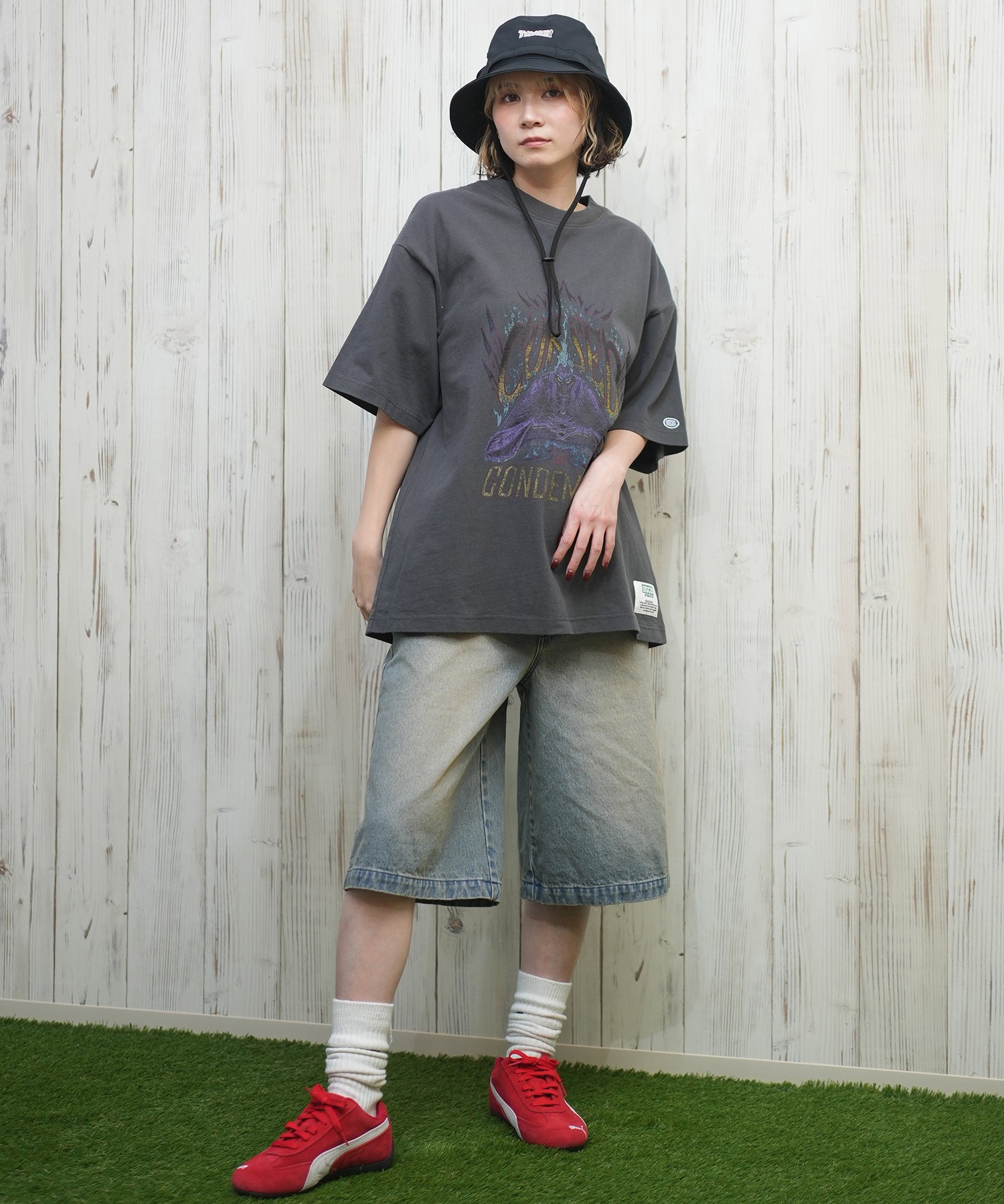 DISCUS ATHLETIC ディスカス アスレチック × Disney Villains ディズニー ヴィランズ コラボ 半袖 Tシャツ レディース 5287-5675(90BK-M)