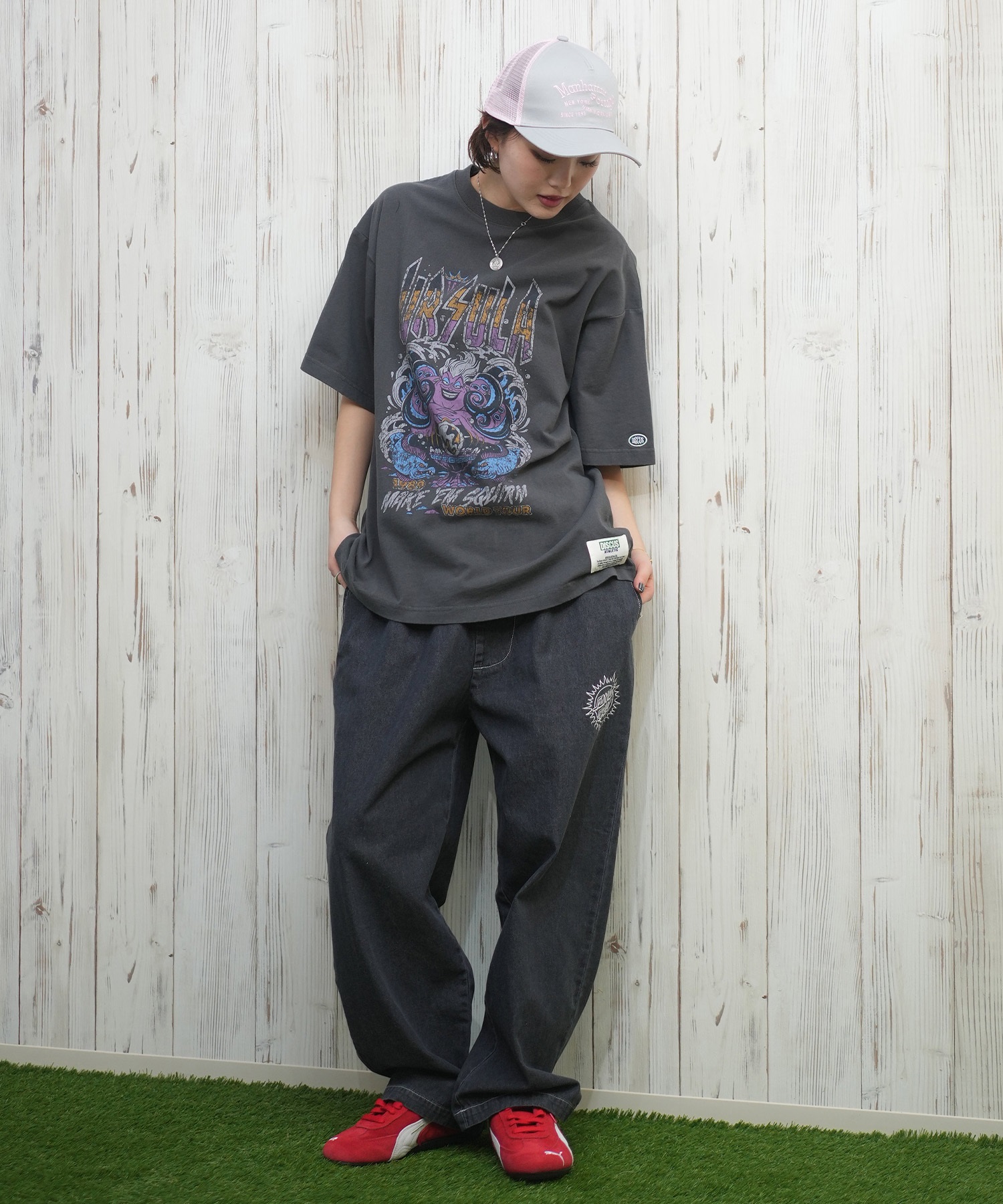 DISCUS ATHLETIC ディスカス アスレチック × Disney Villains ディズニー ヴィランズ コラボ 半袖 Tシャツ レディース 5287-5675(90BK-M)