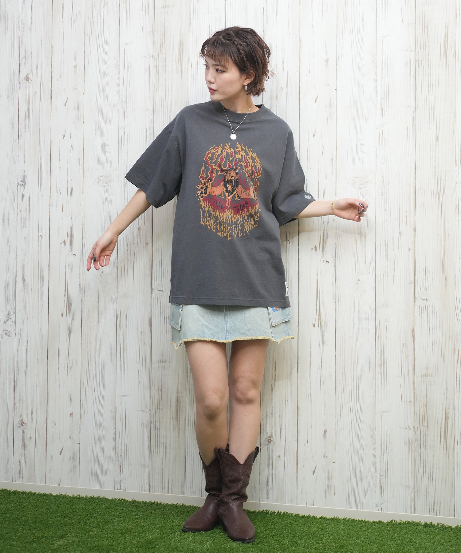 DISCUS ATHLETIC ディスカス アスレチック × Disney Villains ディズニー ヴィランズ コラボ 半袖 Tシャツ レディース 5287-5675(90BK-M)