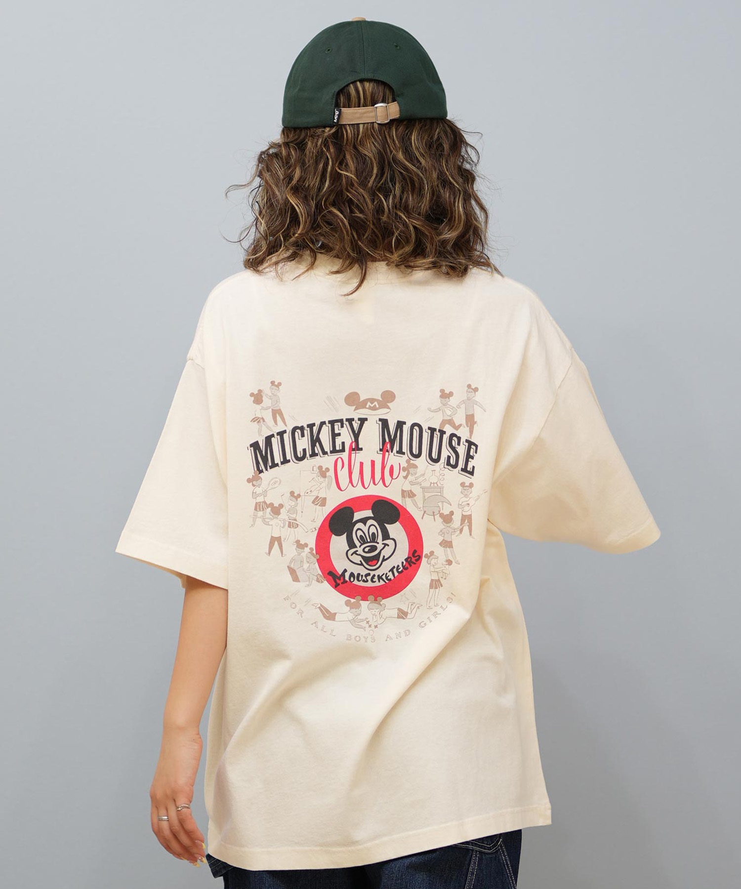 DISCUS ATHLETIC ディスカスアスレチック × Disney ディズニー コラボ 半袖 Tシャツ レディース ミッキーマウス 5287-5976(09OF-M)