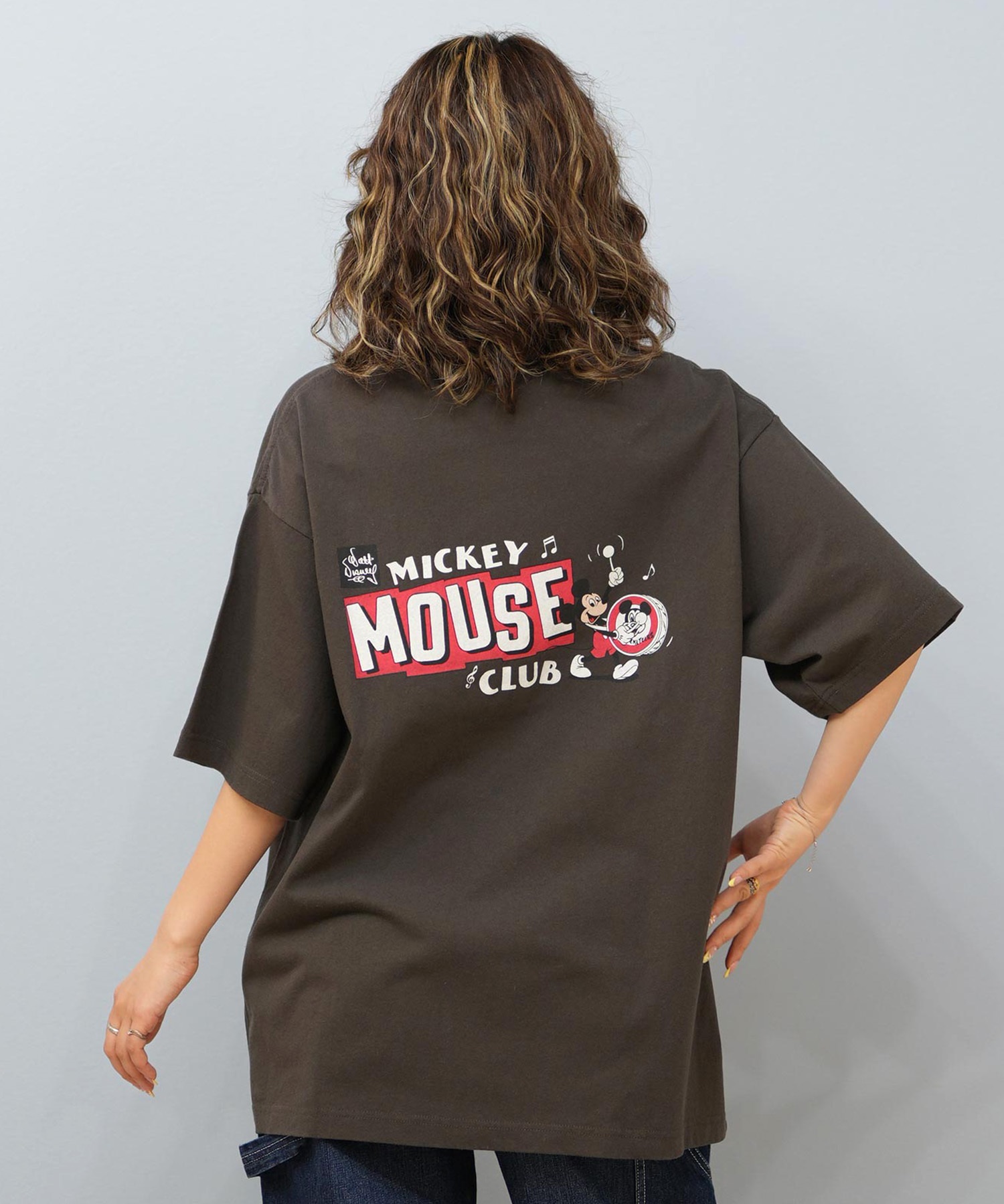 DISCUS ATHLETIC ディスカスアスレチック × Disney ディズニー コラボ 半袖 Tシャツ レディース ミッキーマウス 5287-5976(09OF-M)