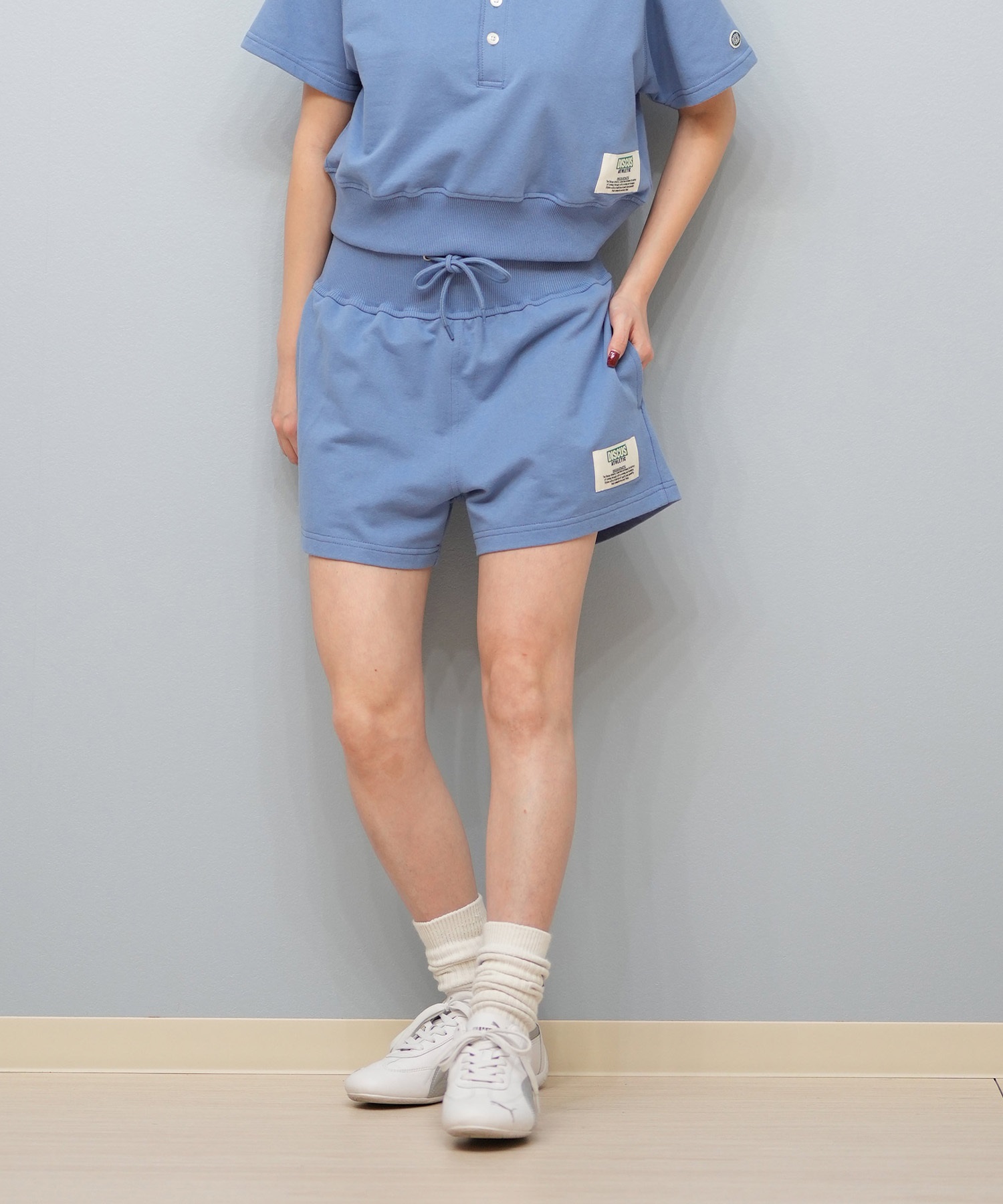 DISCUS ATHLETIC ディスカス アスレチック ハーフパンツ ショートパンツ レディース スウェット ボクシングショーツ 5287-5972(48BK-M)