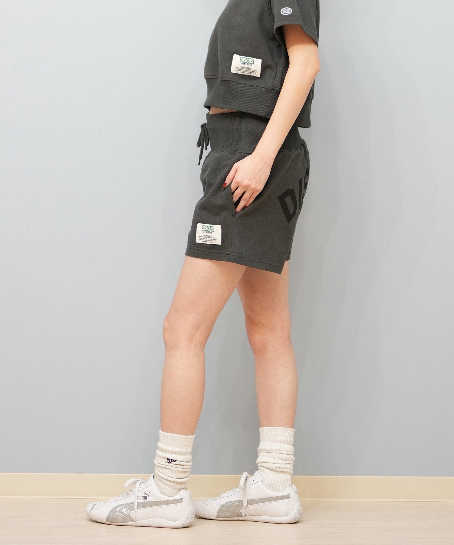 DISCUS ATHLETIC ディスカス アスレチック ハーフパンツ ショートパンツ レディース スウェット ボクシングショーツ 5287-5972(48BK-M)