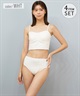 SARAEMERGE サラエマージュ 水着 ビキニ レディース 4点セット オフショル 体型カバー SE25-02(WHT-9)