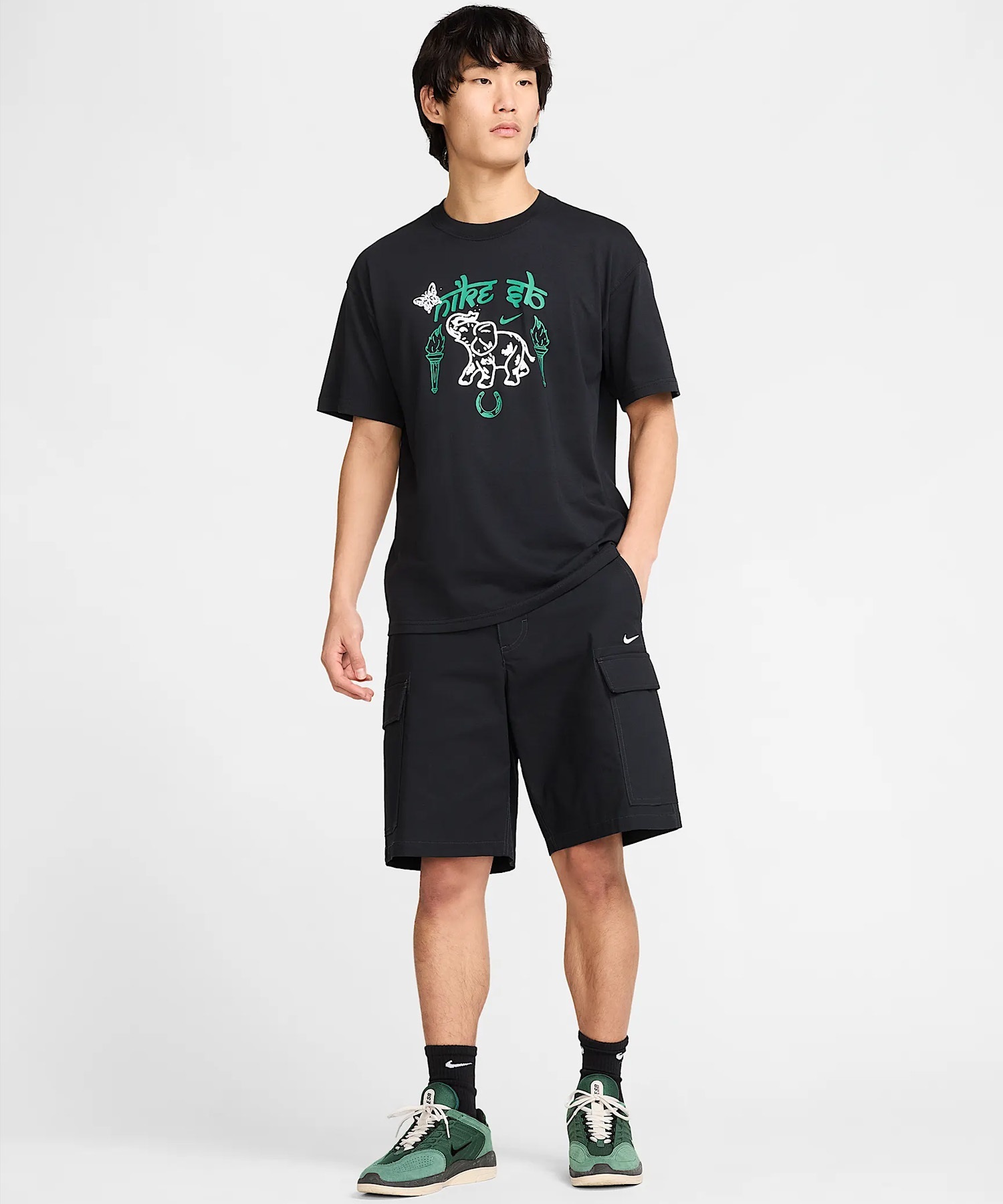 NIKE SB ナイキエスビー 半袖 Tシャツ メンズ マックス90 スケートボード Tシャツ HJ0805-010(010-M)