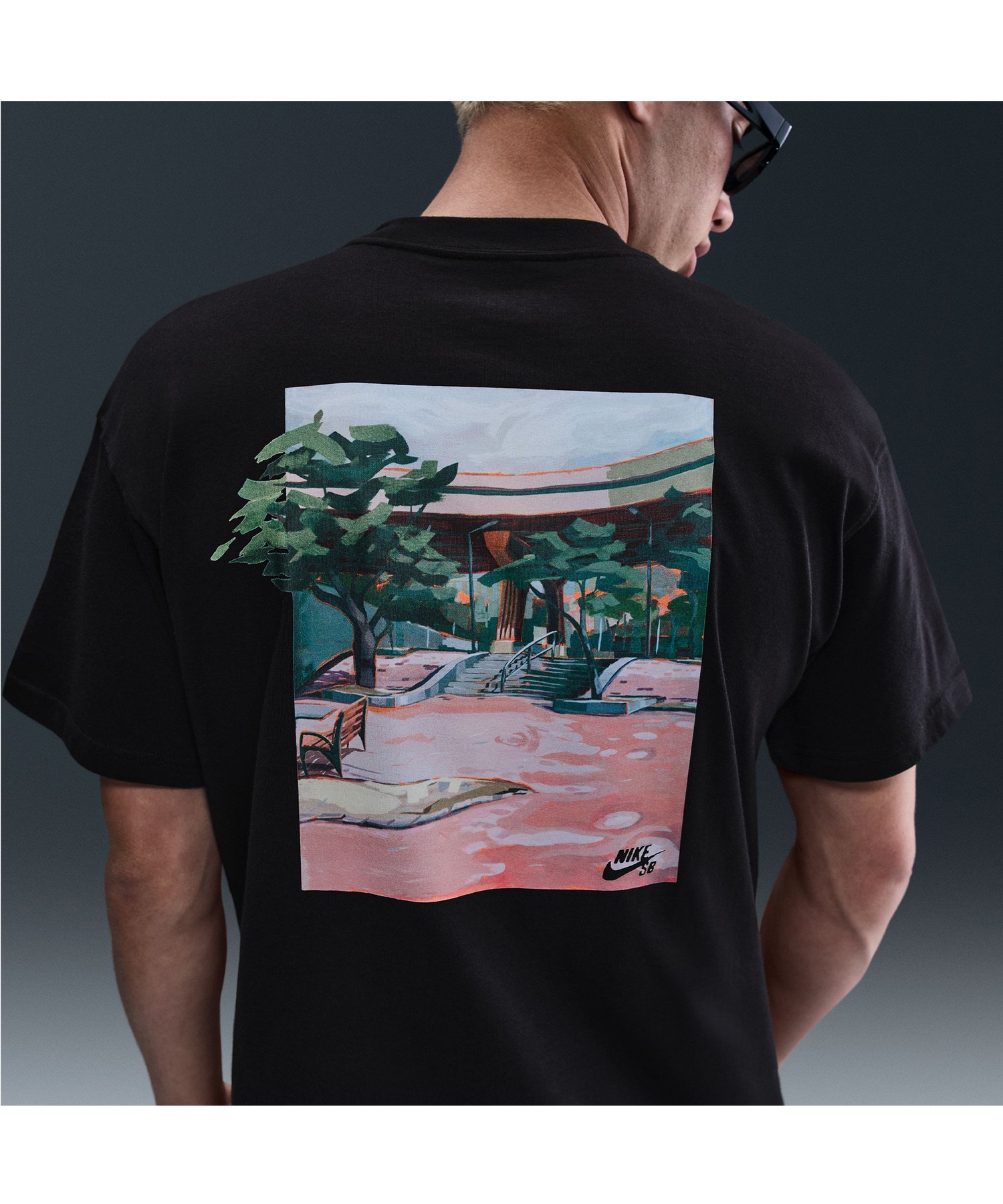 NIKE SB ナイキエスビー 半袖 Tシャツ メンズ バックプリント マックス90 HJ0894-010(010-M)