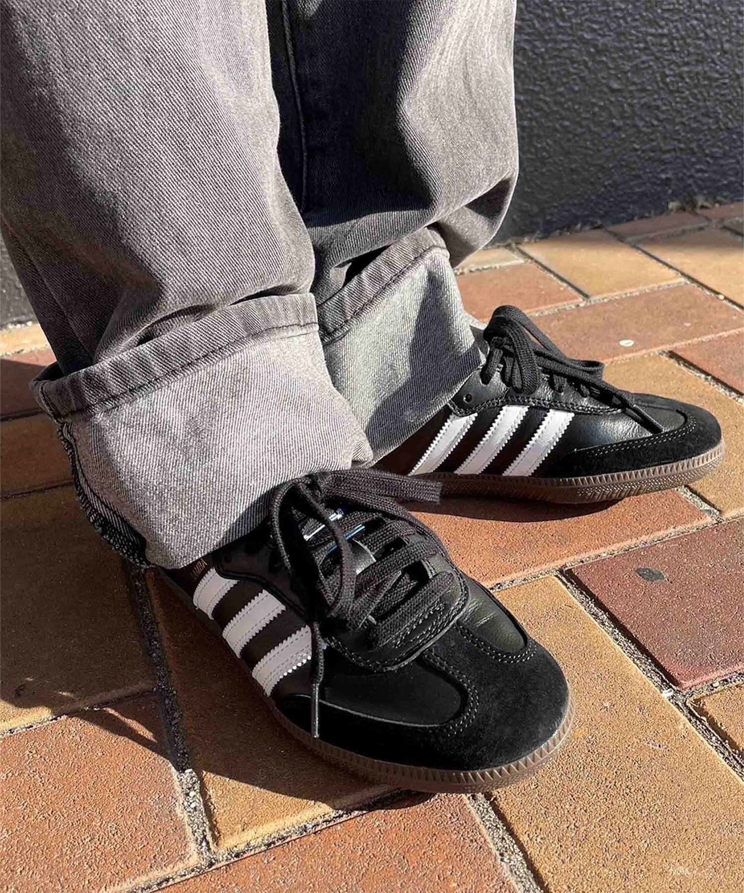 adidas skateboarding アディダス スケートボーディング スニーカー メンズ レディース スケシュー SAMBA ADV サンバ IE3100 421251909(BLK/WHT-23.0cm)