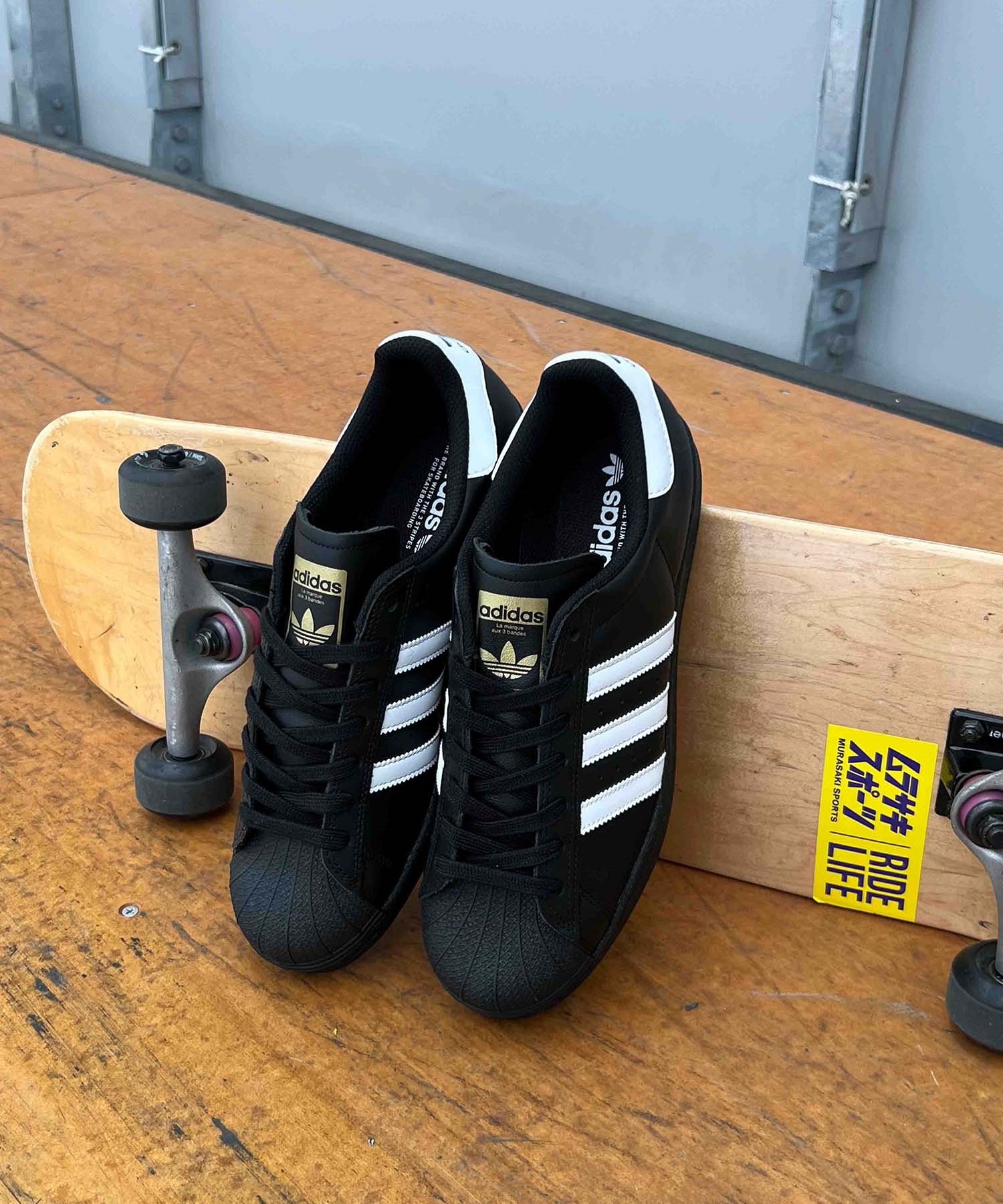 adidas skateboarding アディダス スケートボーディング スニーカー メンズ レディース スケシュー SUPERSTAR ADV スーパースター GW6931 421251933(BLK/WHT-23.0cm)