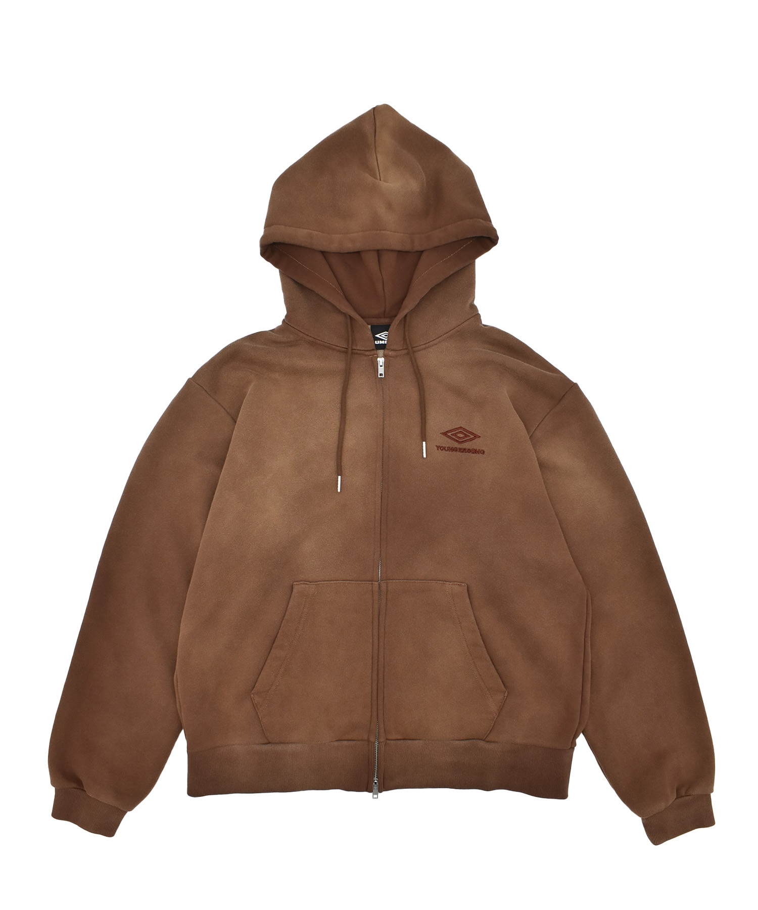 UMBRO アンブロ × Younger Song ヤンガーソング コラボ ジップアップ パーカー 裏毛 MD27-LHD03 ムラサキスポーツ限定(BLACK-M)