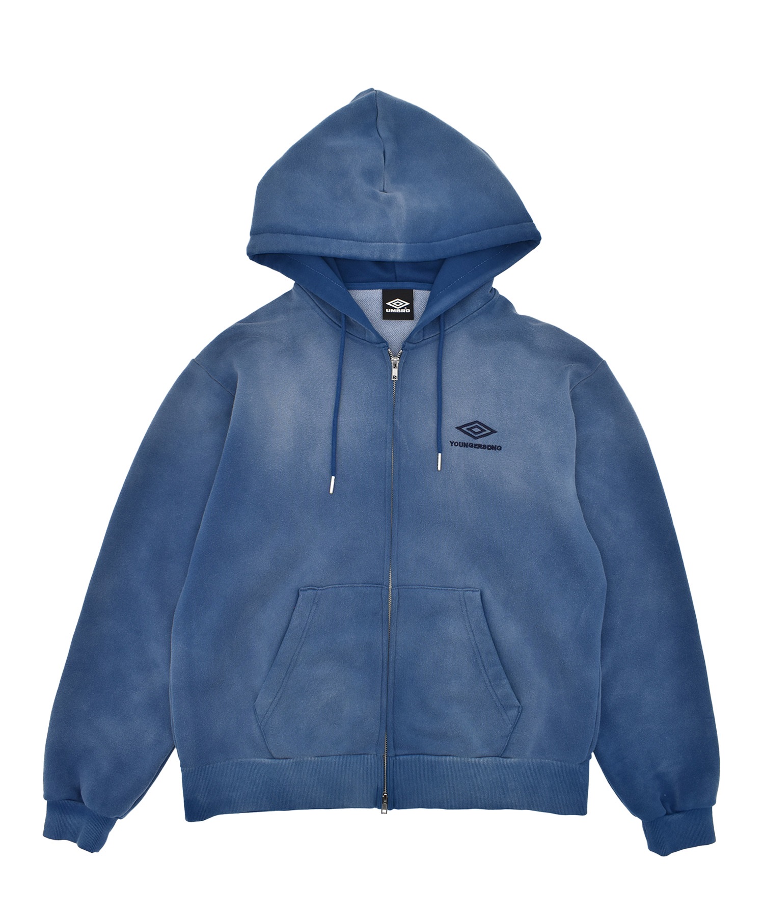 UMBRO アンブロ × Younger Song ヤンガーソング コラボ ジップアップ パーカー 裏毛 MD27-LHD03 ムラサキスポーツ限定(BLACK-M)