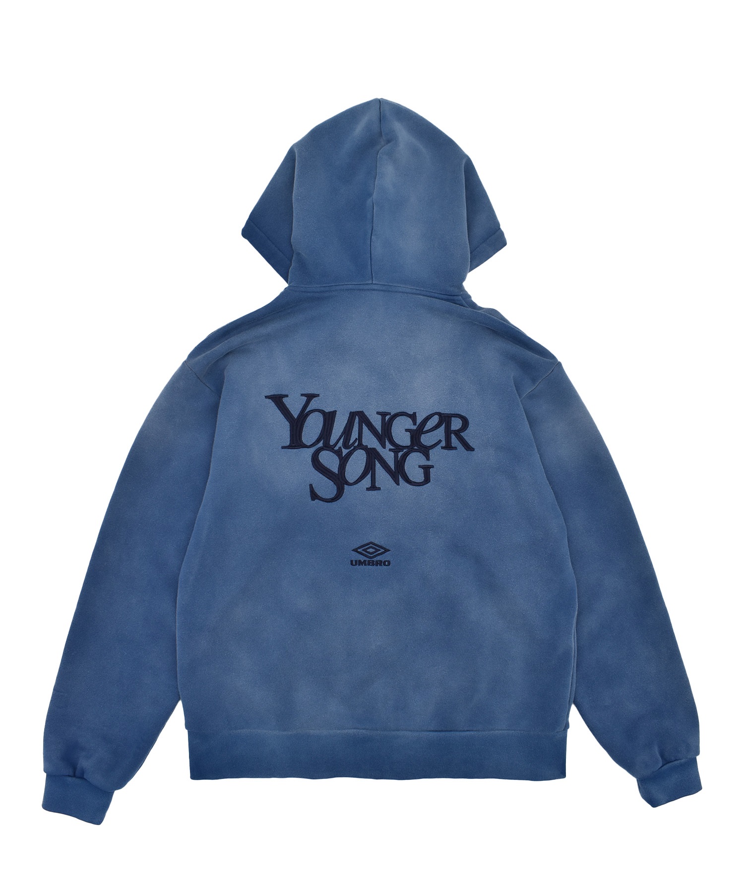 UMBRO アンブロ × Younger Song ヤンガーソング コラボ ジップアップ パーカー 裏毛 MD27-LHD03 ムラサキスポーツ限定(BLACK-M)