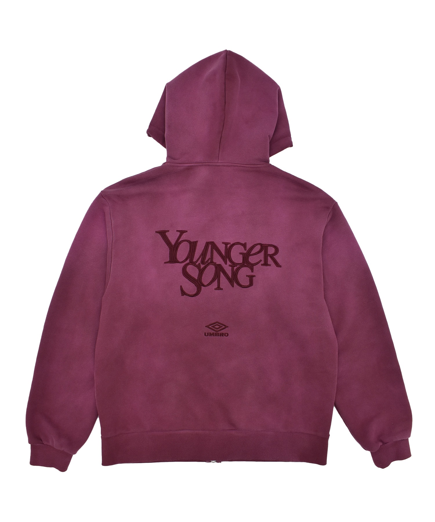 UMBRO アンブロ × Younger Song ヤンガーソング コラボ ジップアップ パーカー 裏毛 MD27-LHD03 ムラサキスポーツ限定(BLACK-M)