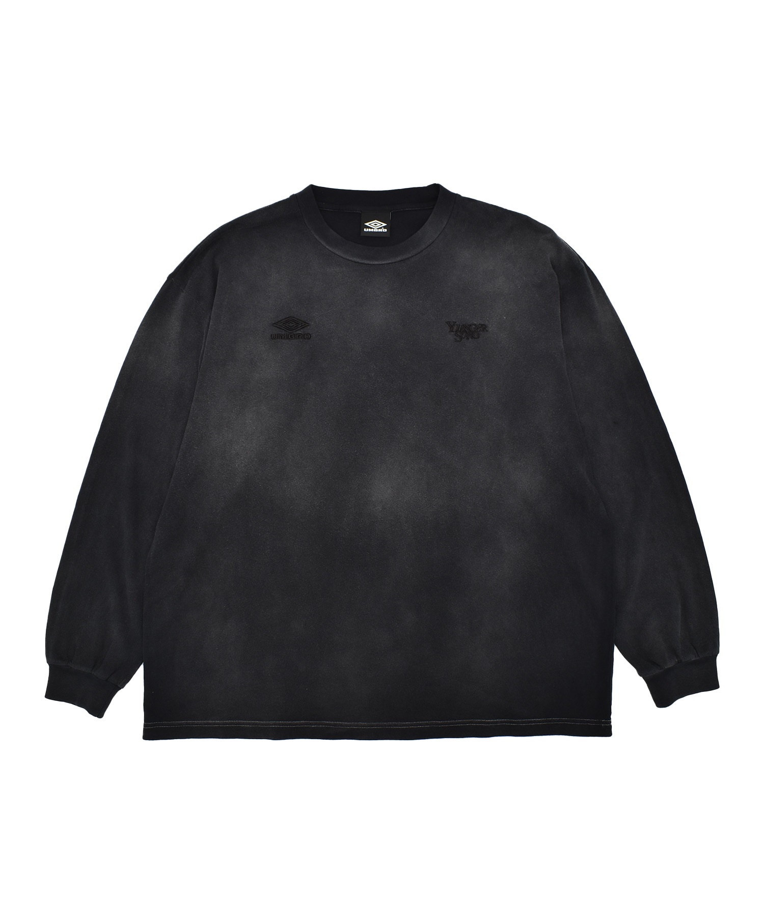 UMBRO アンブロ × Younger Song ヤンガーソング コラボ 長袖 Tシャツ ロンT MD27-LST02A ムラサキスポーツ限定(BLACK-S)
