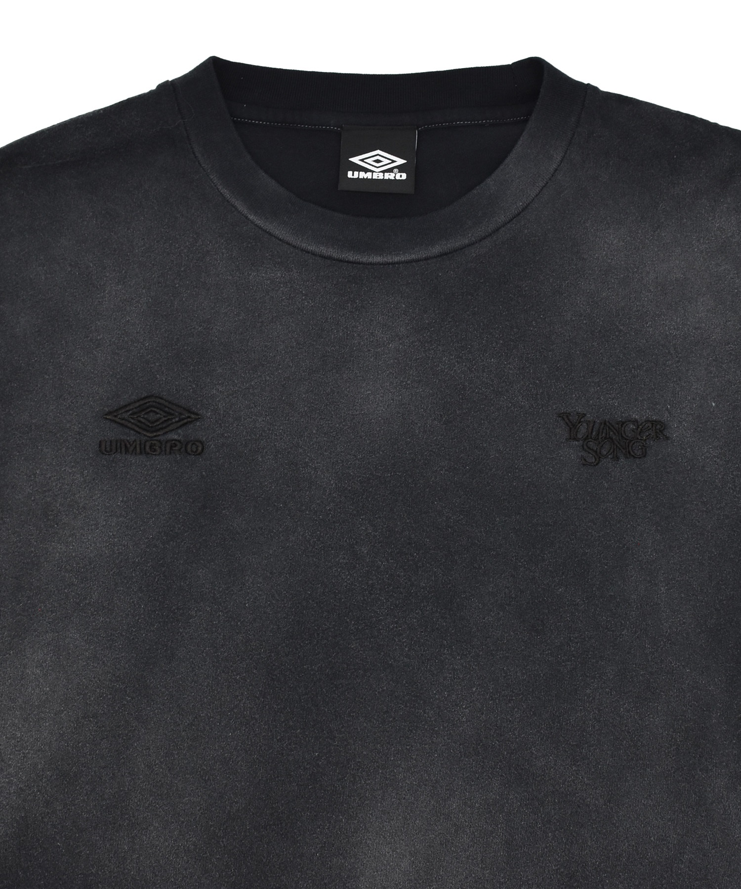 UMBRO アンブロ × Younger Song ヤンガーソング コラボ 長袖 Tシャツ ロンT MD27-LST02A ムラサキスポーツ限定(BLACK-S)