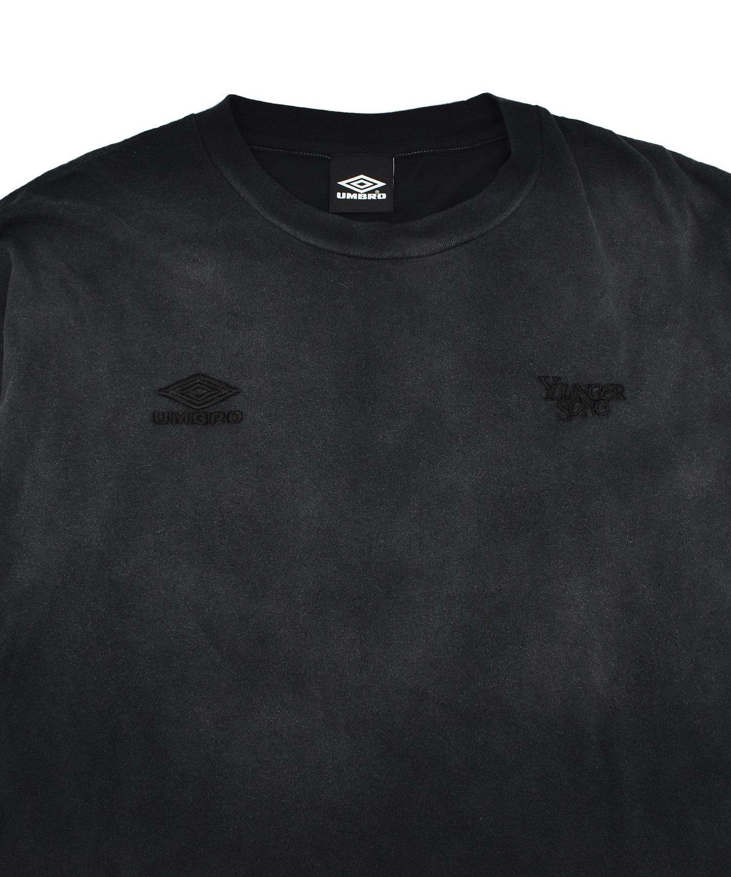 UMBRO アンブロ × Younger Song ヤンガーソング コラボ 長袖 Tシャツ ロンT MD27-LST02B ムラサキスポーツ限定(BLACK-S)