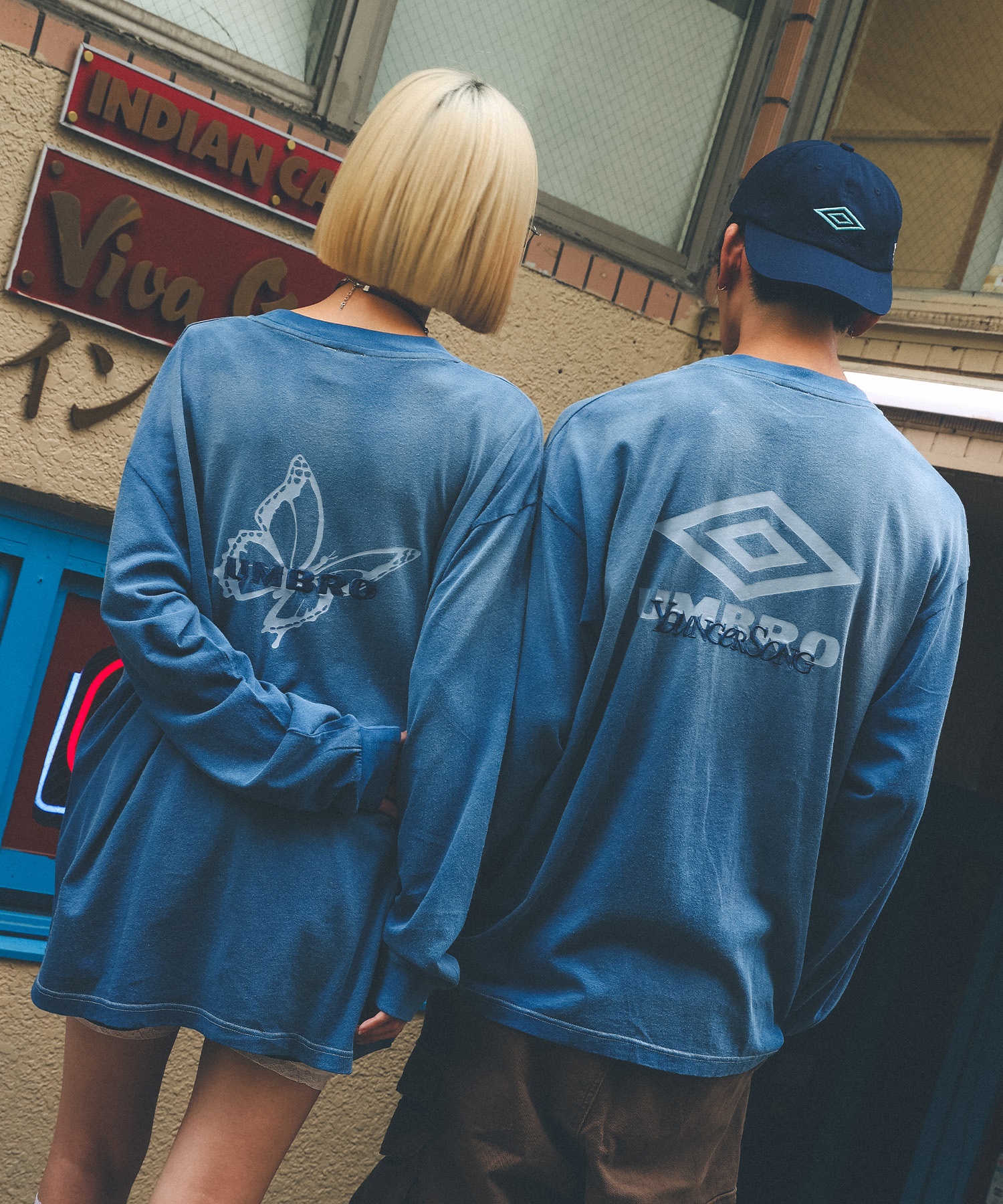 UMBRO アンブロ × Younger Song ヤンガーソング コラボ 長袖 Tシャツ ロンT MD27-LST02B ムラサキスポーツ限定(BLACK-S)