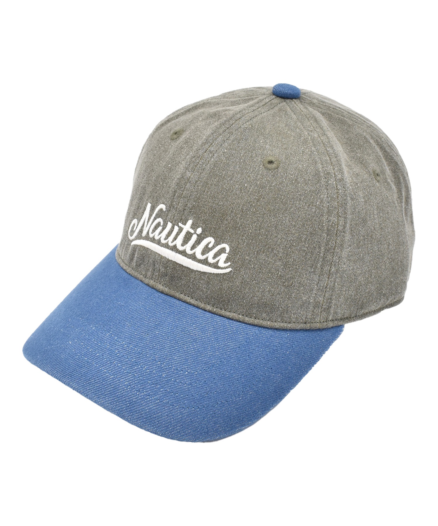 NAUTICA ノーティカ キャップ 帽子 ツートーン デニム生地 ウォッシュ