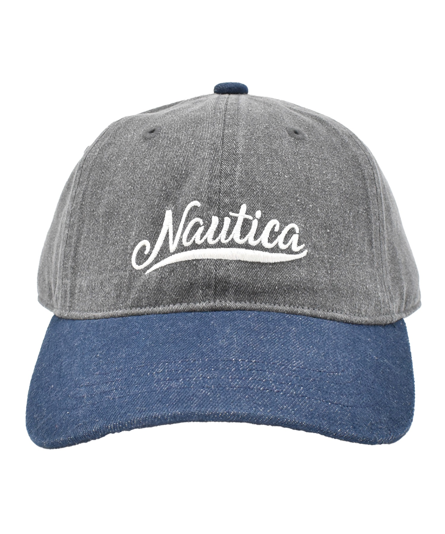 NAUTICA ノーティカ キャップ 帽子 ツートーン デニム生地 ウォッシュ