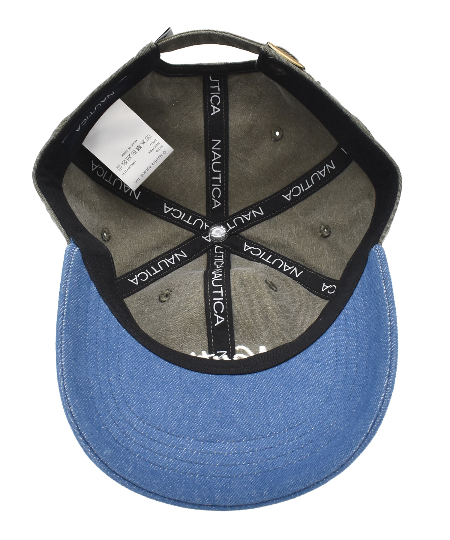 NAUTICA ノーティカ キャップ 帽子 ツートーン デニム生地 ウォッシュ