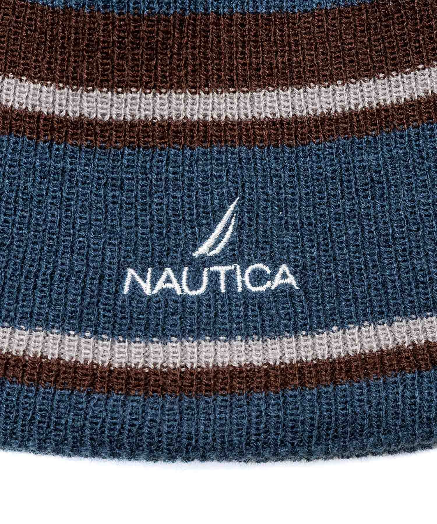NAUTICA ノーティカ ニット帽 ビーニー ニットキャップ LINE KNIT