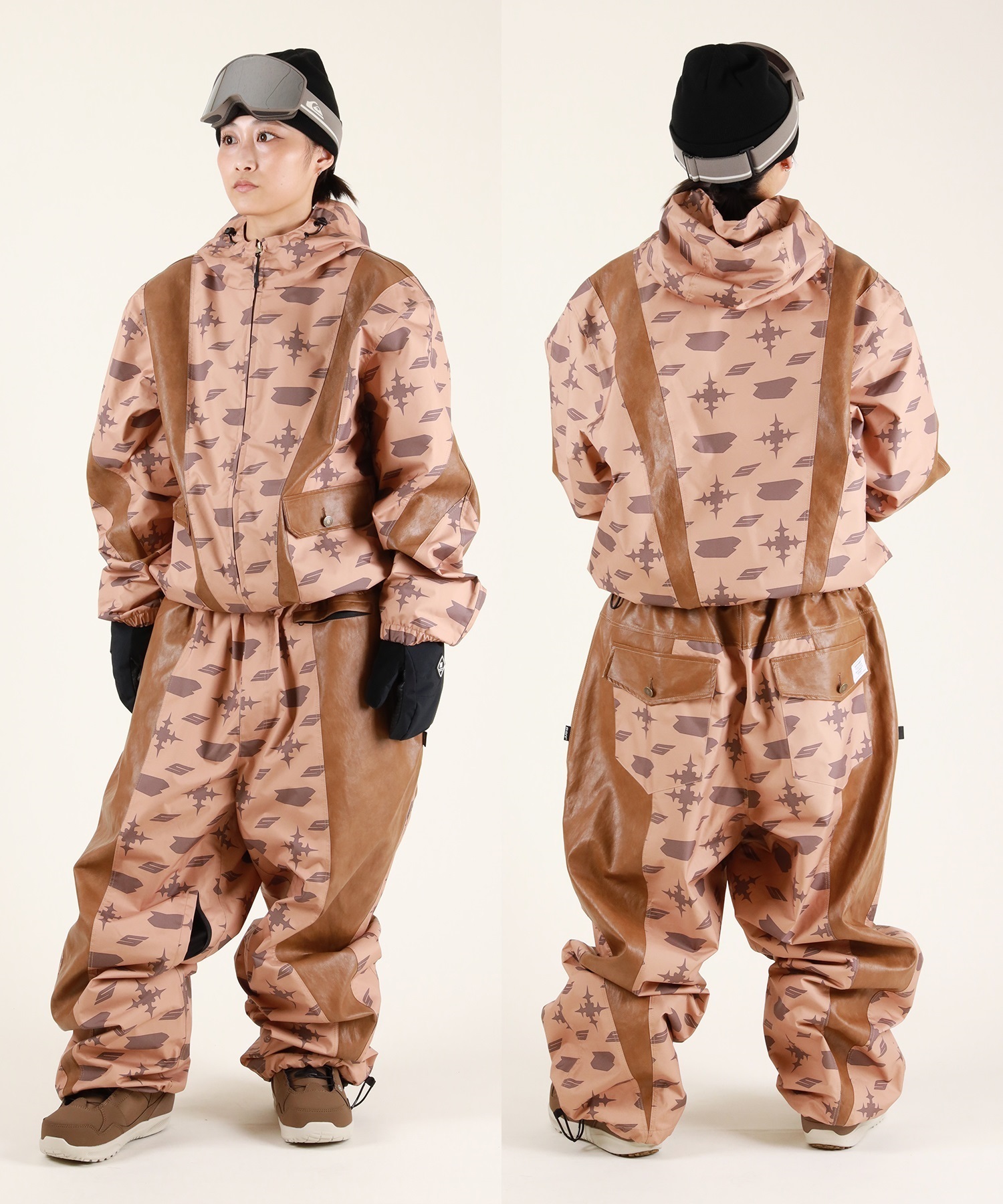 BSRABBIT ビーエスラビット JS CUT PANEL HOODED JACKET スノーボード