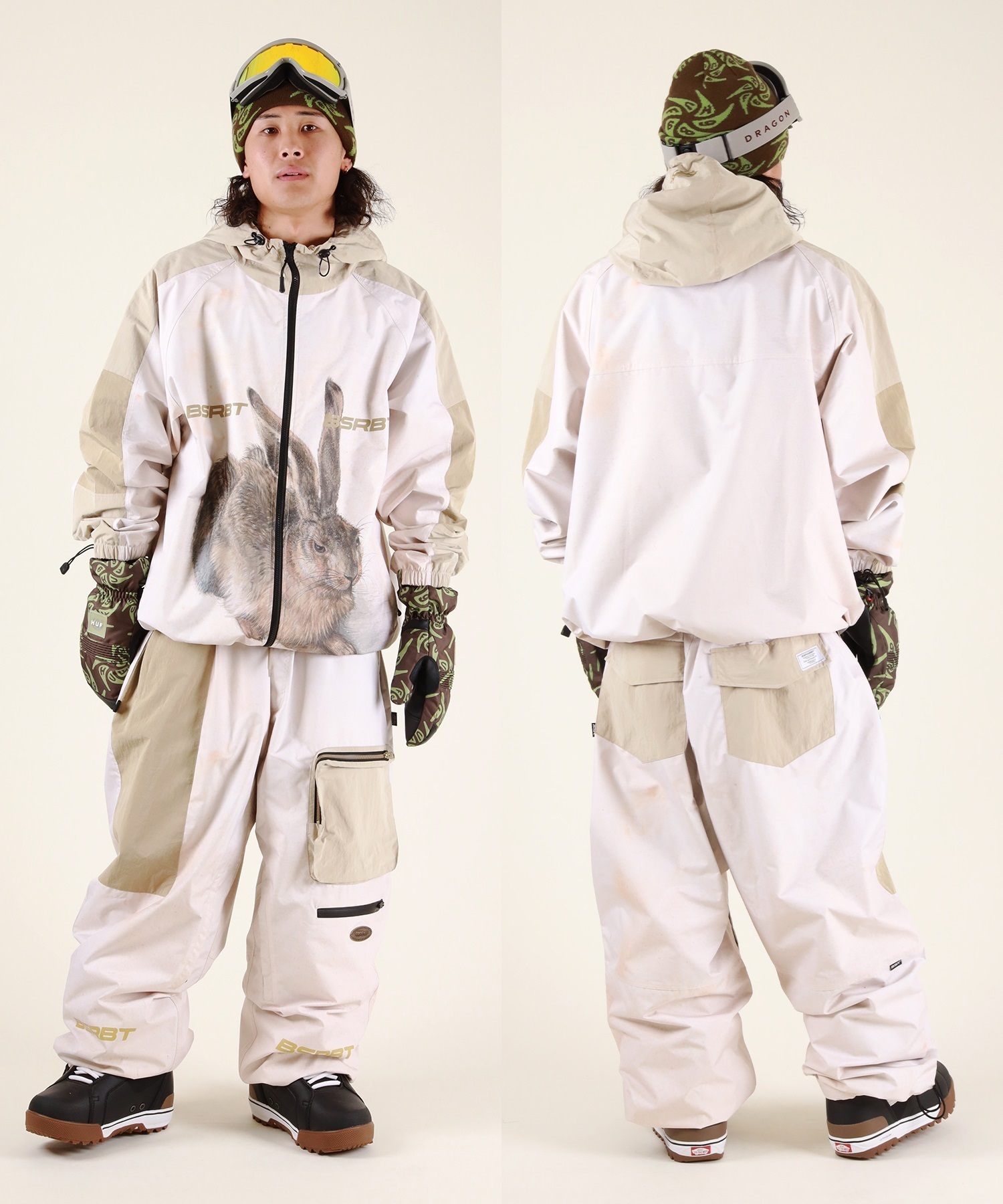 brabbit ビエスラビット　ジャケット　22-23モデル BSRABBIT ビーエスラビット HARE1502 ART PRINT JK スノーボード