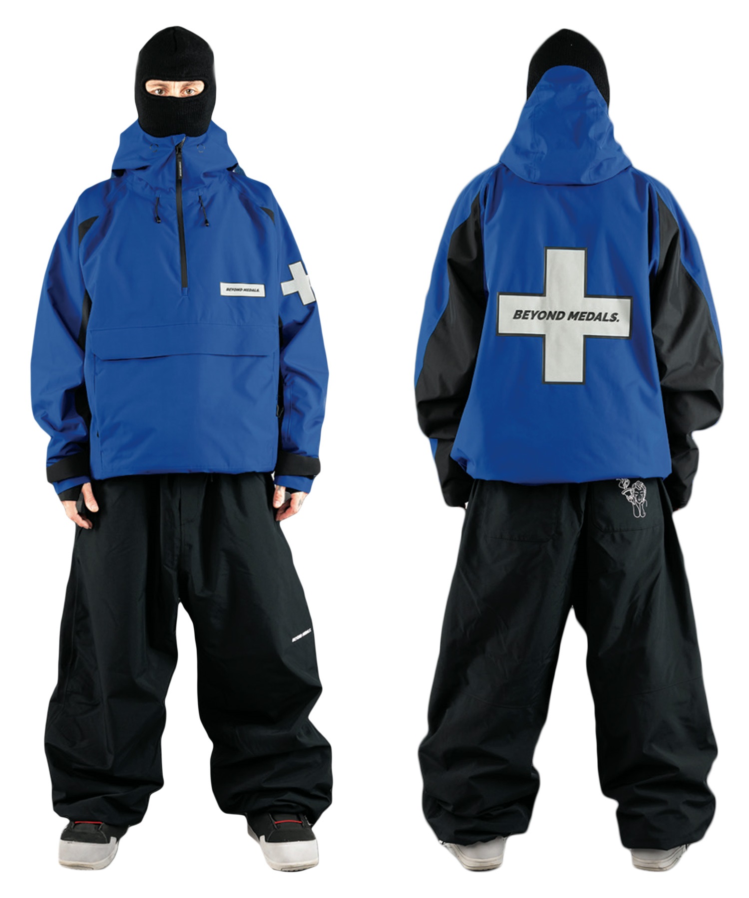 【早期購入/店頭受取対象外】BEYOND MEDALS ビヨンド メダルス スノーボード ジャケット ユニセックス Retro Anorak 2L 23225317 25-26モデル MM D18(BLACK-XS)