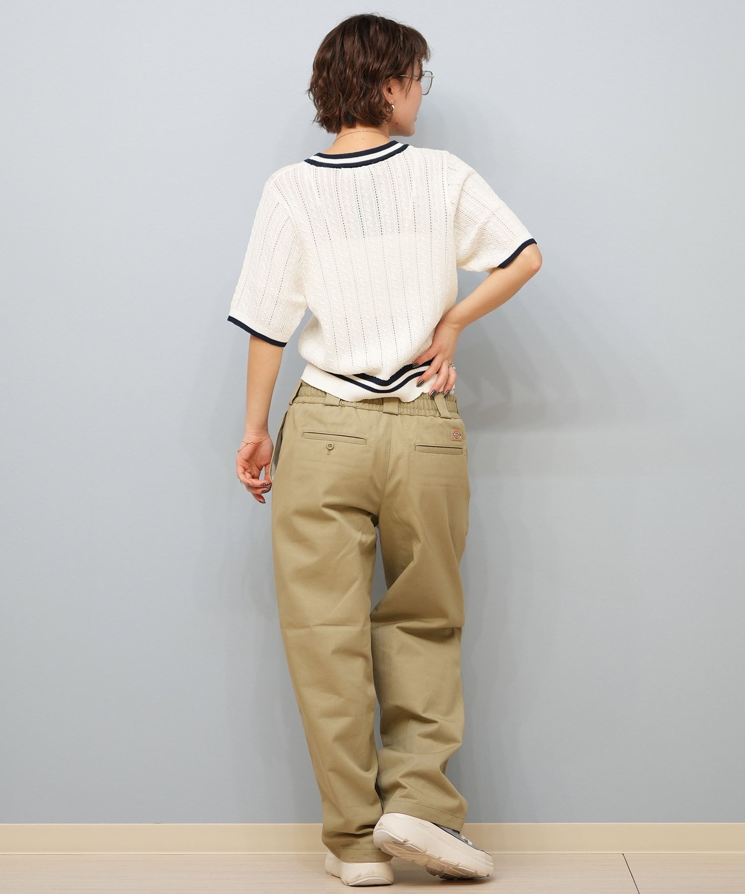 BEVERY HILLS P.C ビバリーヒルズポロクラブ 半袖 Tシャツ レディース ケーブルニットTシャツ 5287-5750(09OF-M)