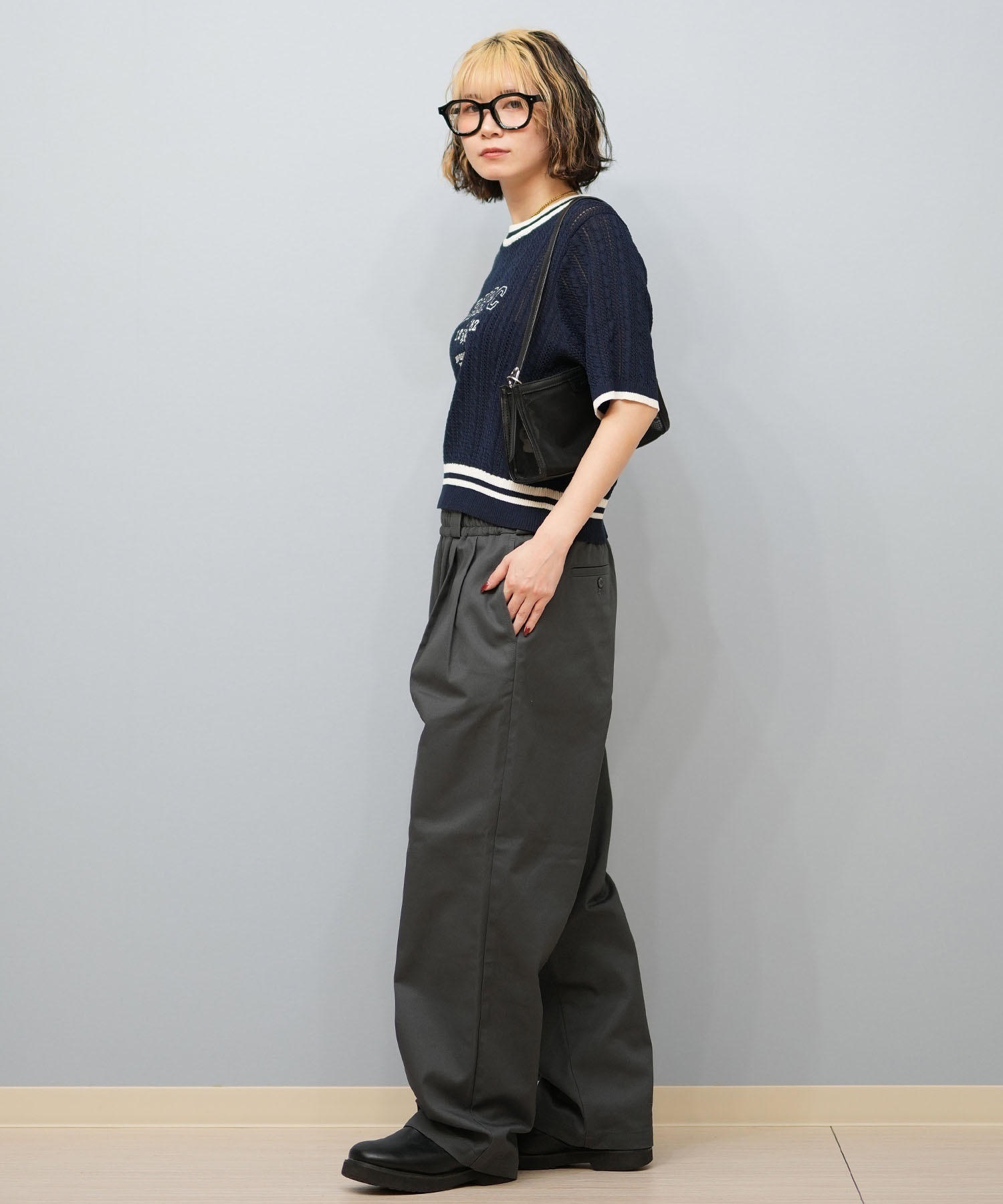 BEVERY HILLS P.C ビバリーヒルズポロクラブ 半袖 Tシャツ レディース ケーブルニットTシャツ 5287-5750(09OF-M)