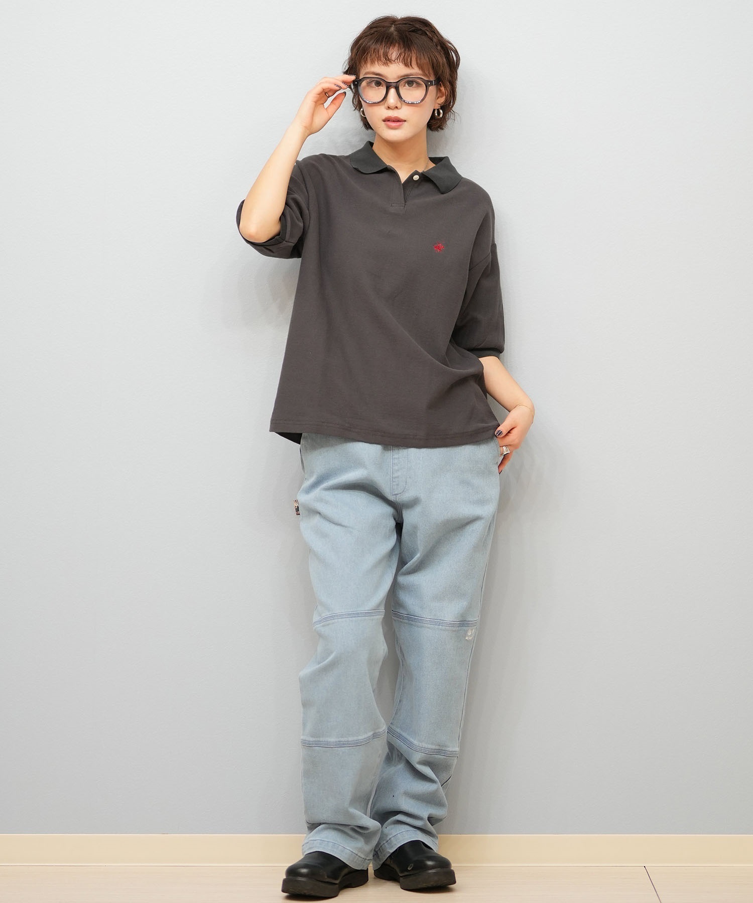 BEVERY HILLS P.C ビバリーヒルズポロクラブ 半袖 ポロシャツ レディース ワンポイント ボーダー 5287-5752(09OF-M)