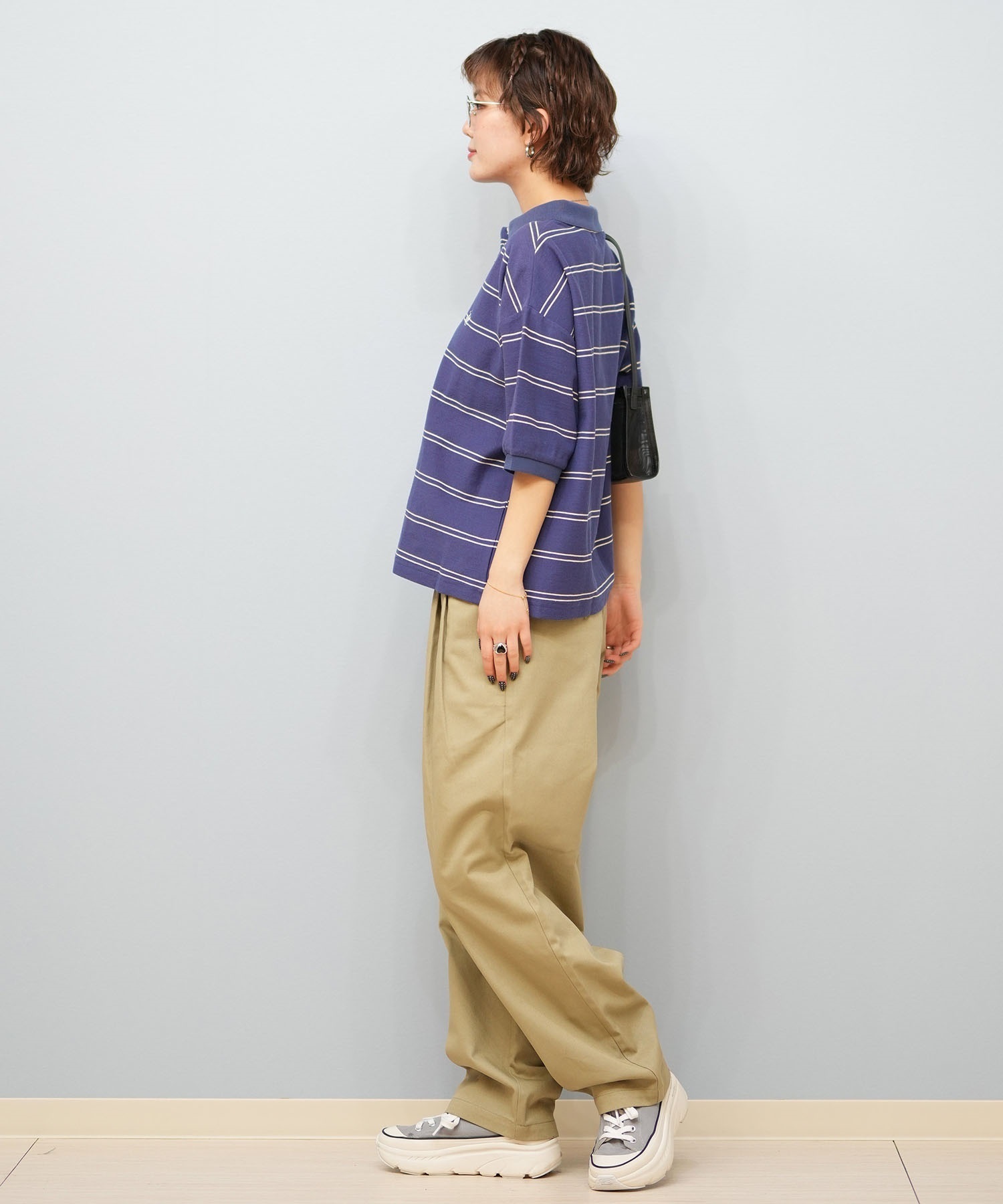BEVERY HILLS P.C ビバリーヒルズポロクラブ 半袖 ポロシャツ レディース ワンポイント ボーダー 5287-5752(09OF-M)