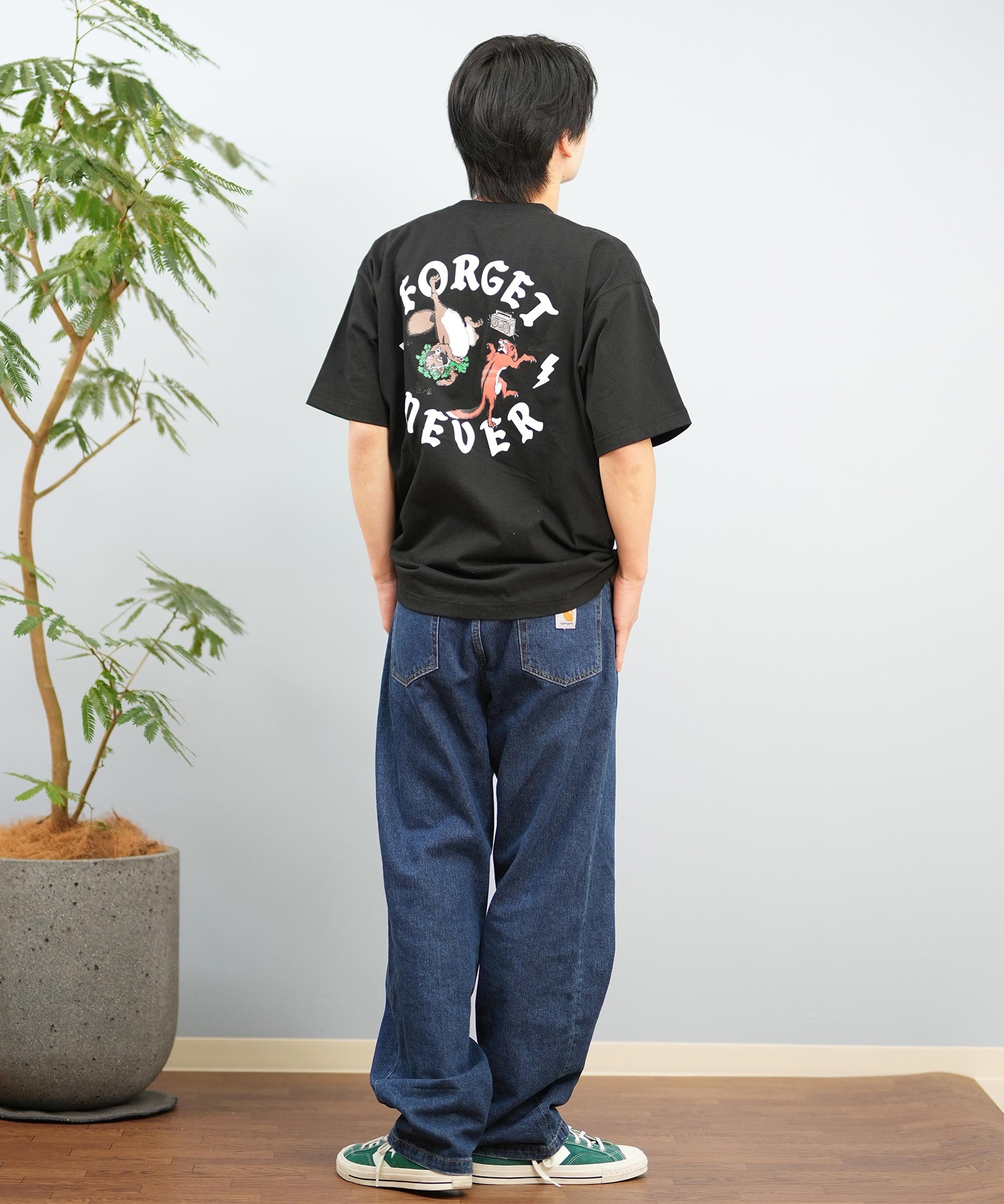 FORGET NEVER フォーゲットネバー 半袖 Tシャツ メンズ バックプリント
