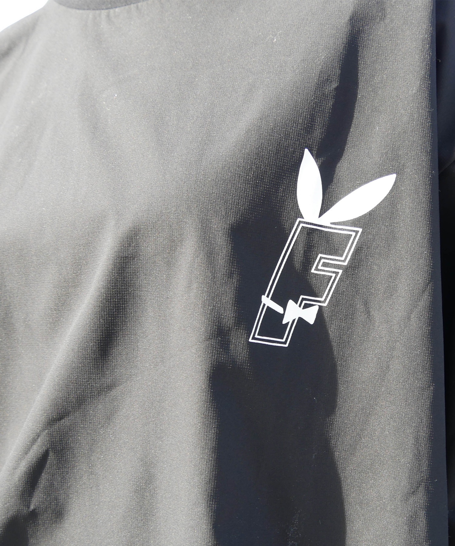 FORGET NEVER フォーゲットネバー 半袖 Tシャツ メンズ バックプリント オーバーサイズ 252OO1ST633FN ムラサキスポーツ限定(BLK-M)
