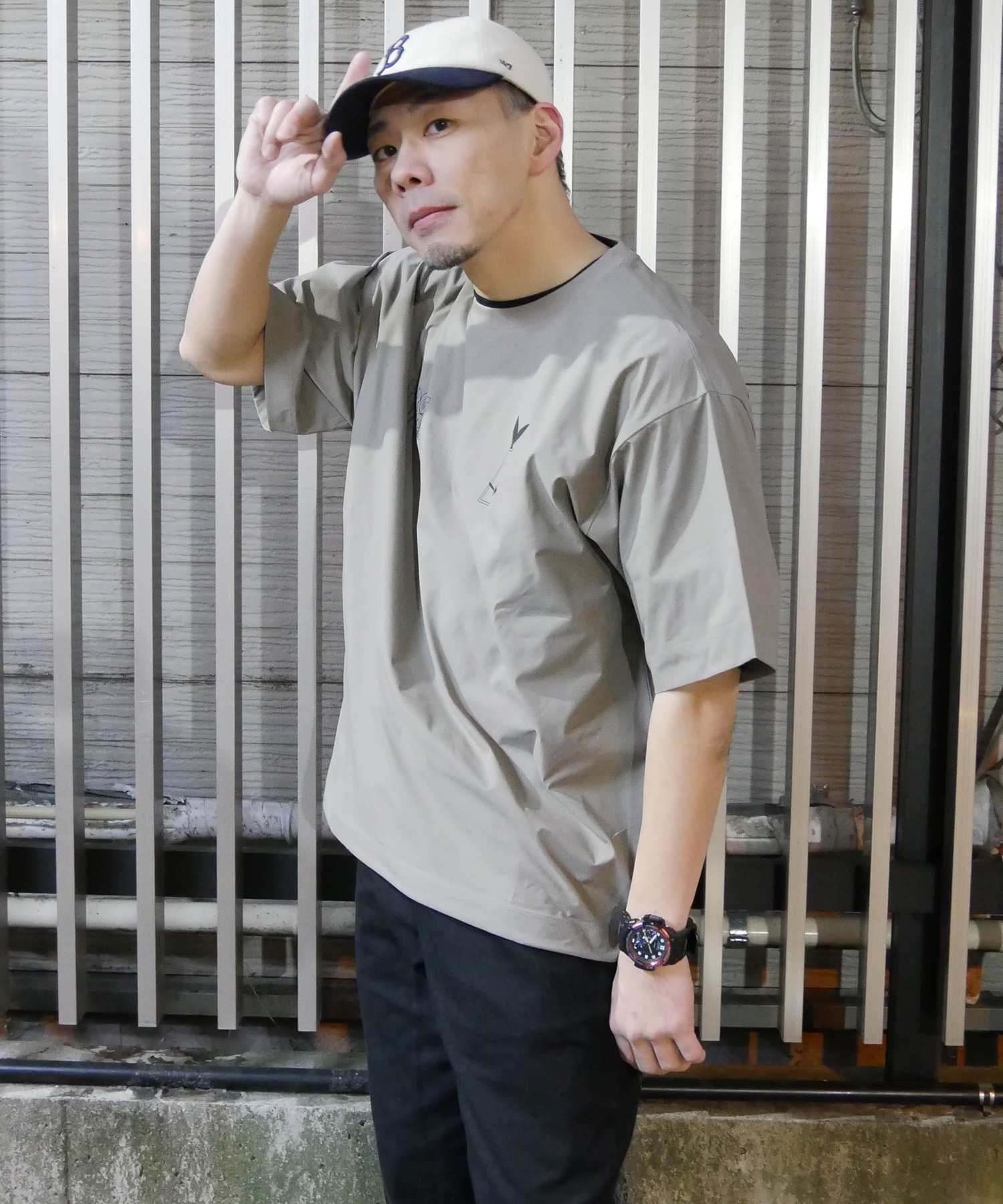FORGET NEVER フォーゲットネバー 半袖 Tシャツ メンズ バックプリント オーバーサイズ 252OO1ST633FN ムラサキスポーツ限定(BLK-M)
