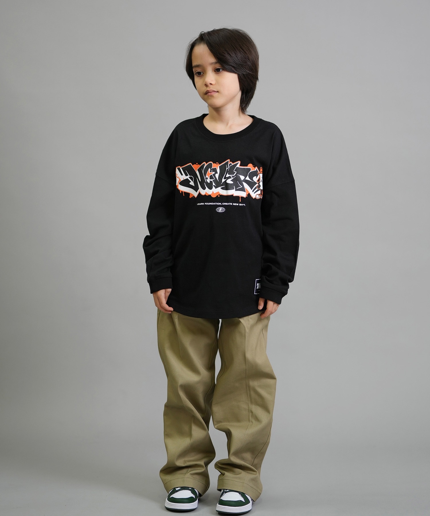 FORGET NEVER フォーゲットネバー 長袖 Tシャツ ロンT キッズ ジュニア