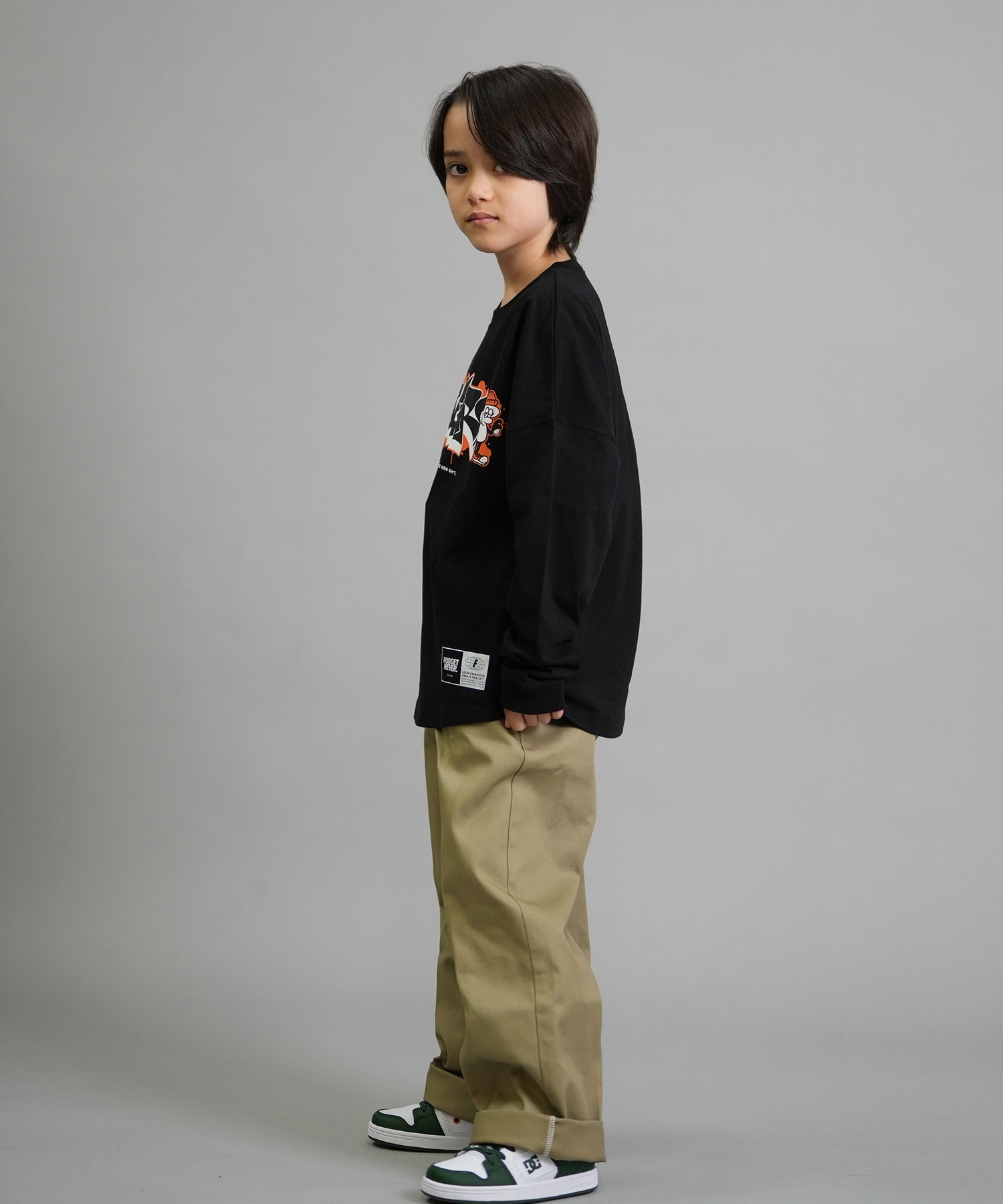 FORGET NEVER フォーゲットネバー 長袖 Tシャツ ロンT キッズ ジュニア