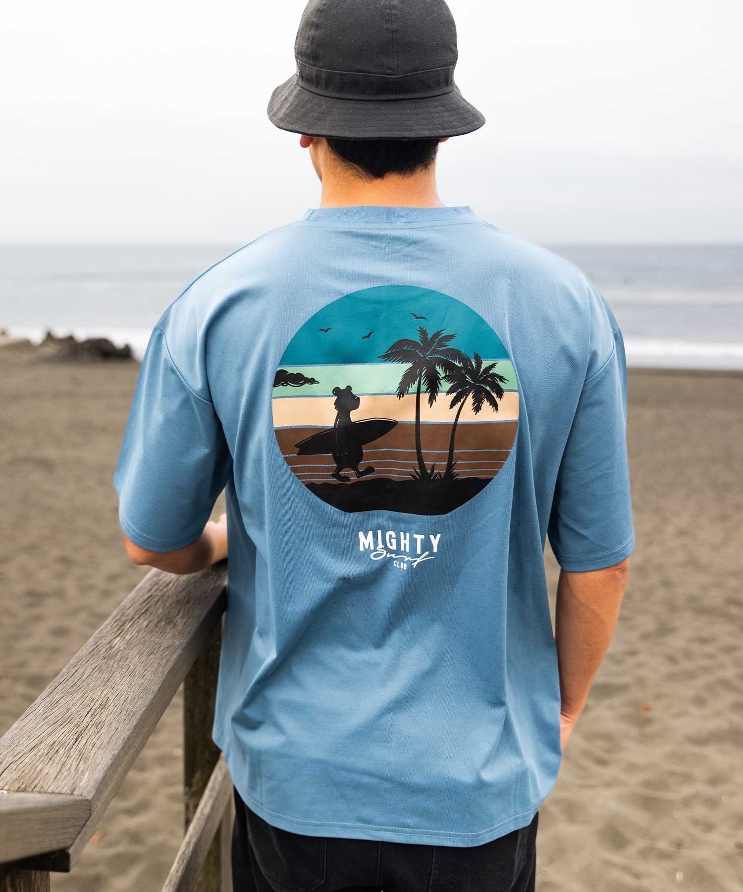 Mighty Surf Club マイティーサーフクラブ 半袖 Tシャツ メンズ バック
