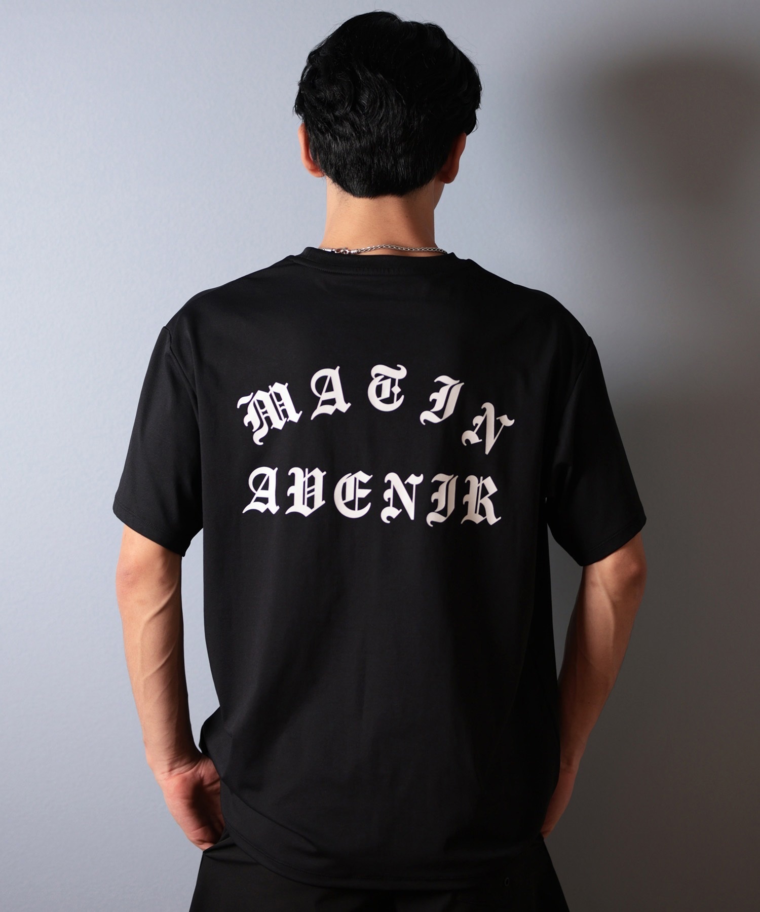 MATIN AVENIR マタンアヴニール 水着 ラッシュガード 半袖 Tシャツ メンズ 水陸両用 MA250005 ムラサキスポーツ限定(BK-M)