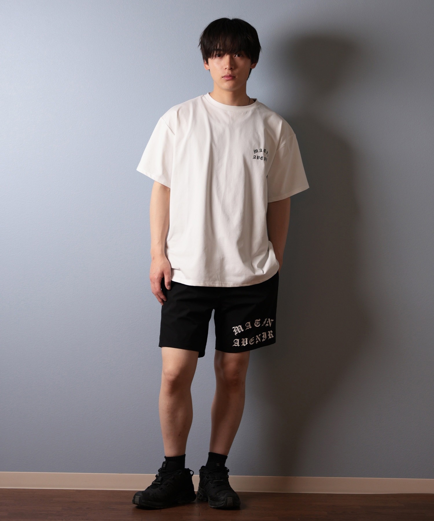 MATIN AVENIR マタンアヴニール 水着 ラッシュガード 半袖 Tシャツ メンズ 水陸両用 MA250005 ムラサキスポーツ限定(BK-M)